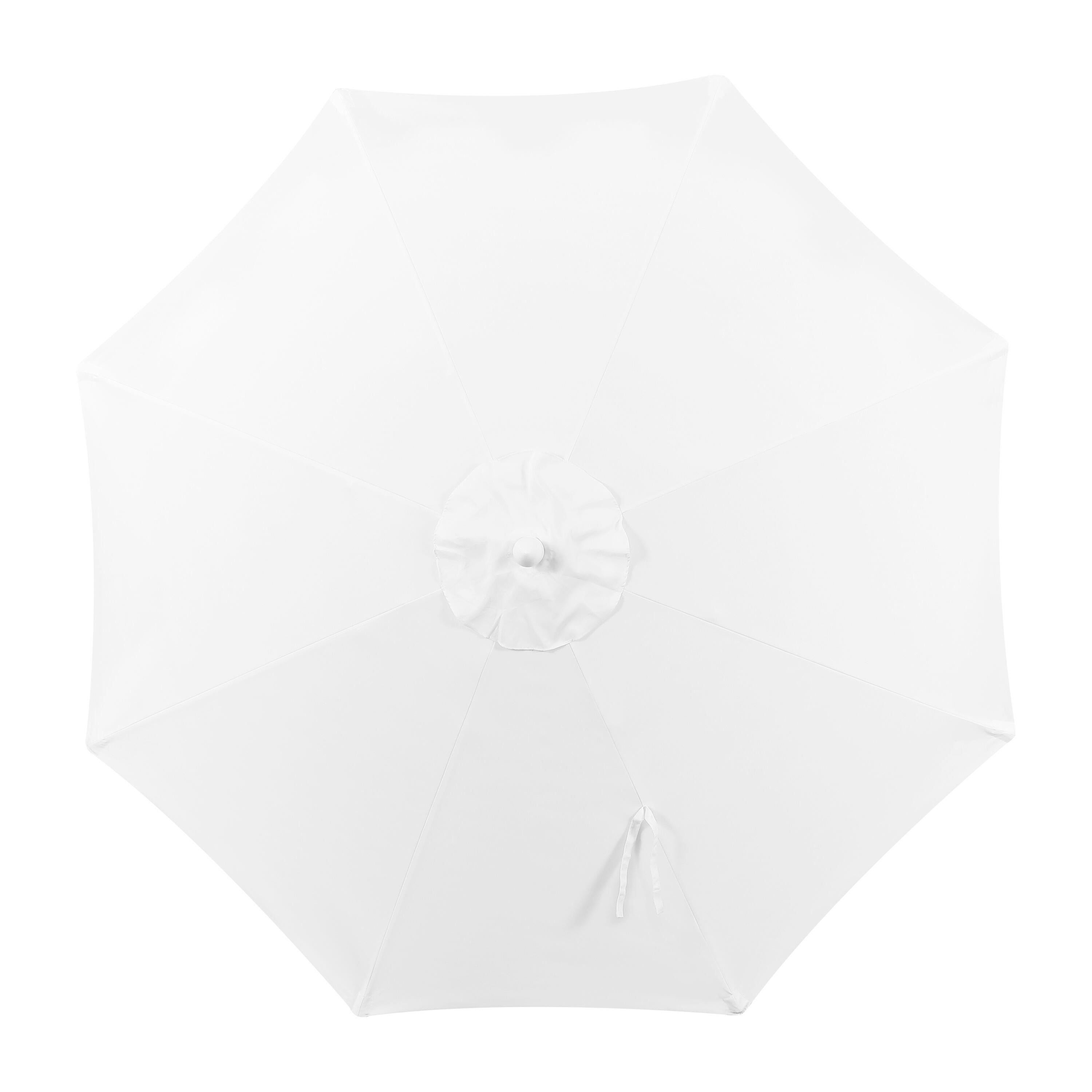 JONATHAN Y Baiona 9'  Outdoor Tilted Umbrella, White/Green, large