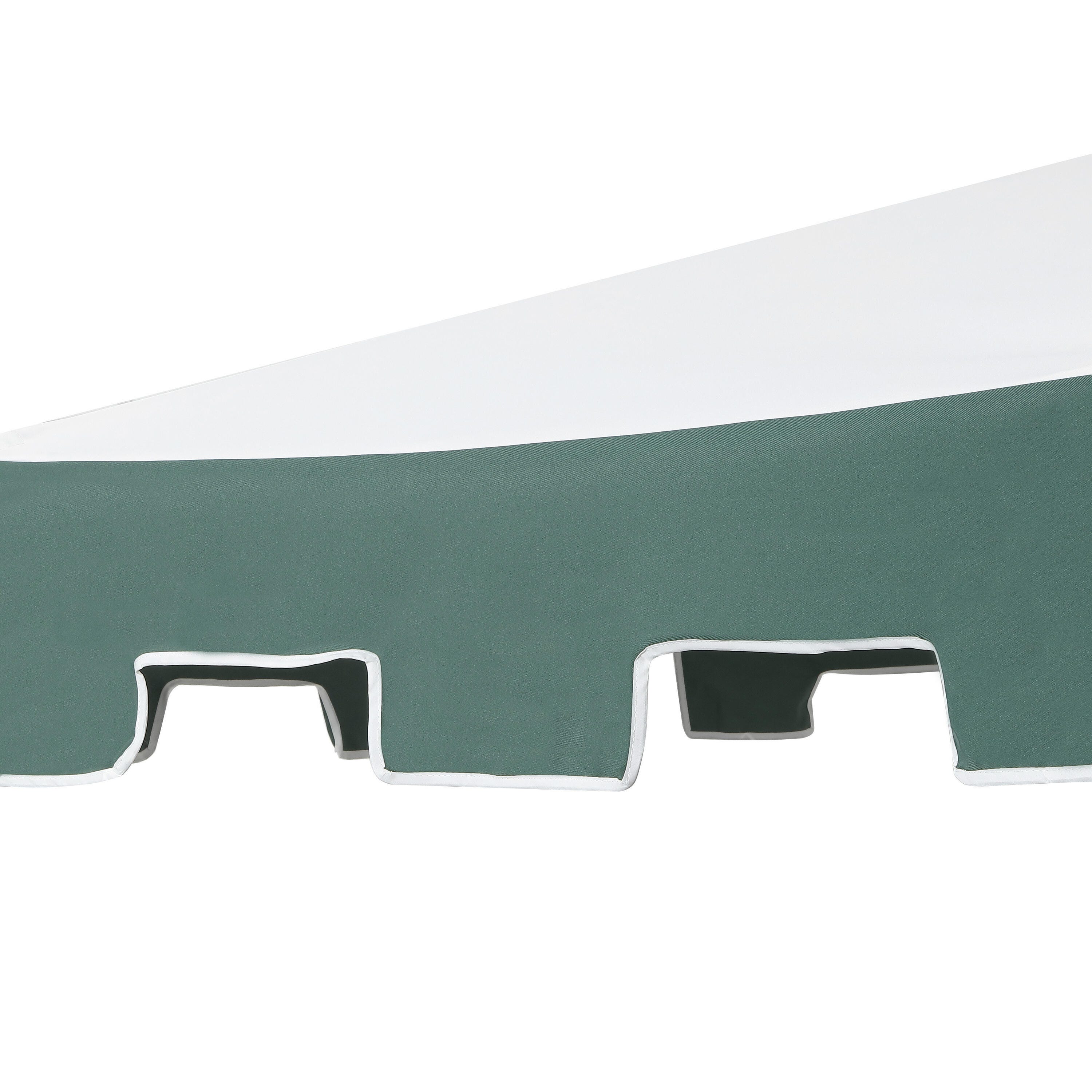 JONATHAN Y Baiona 9'  Outdoor Tilted Umbrella, White/Green, large