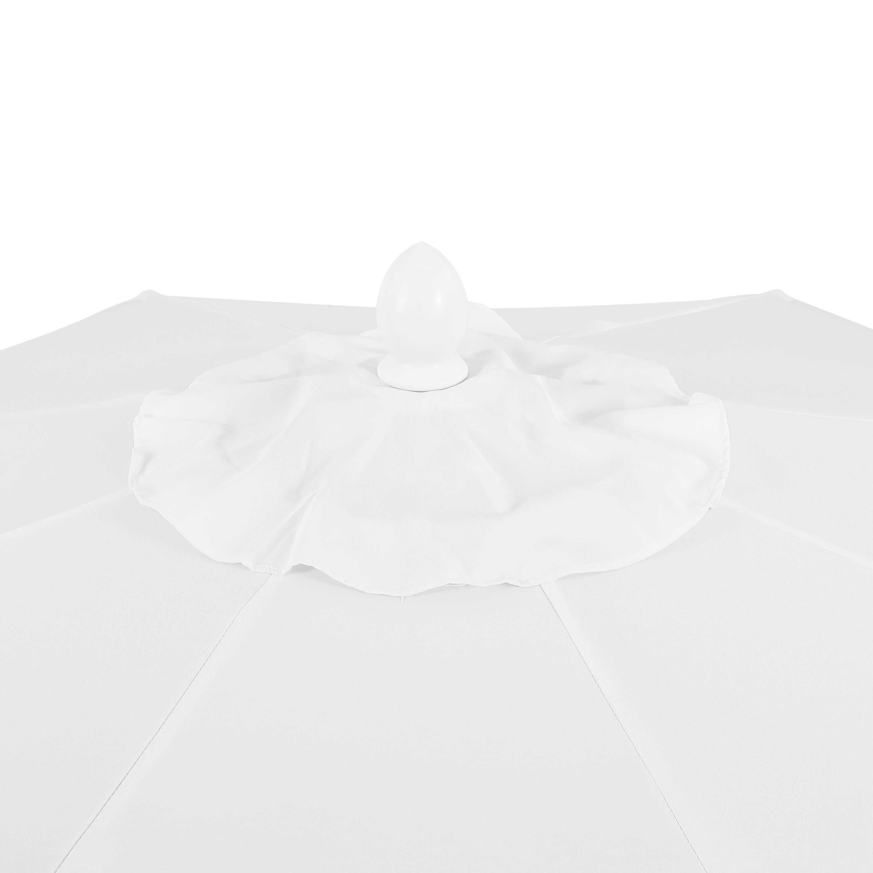 JONATHAN Y Baiona 9'  Outdoor Tilted Umbrella, White/Green, large