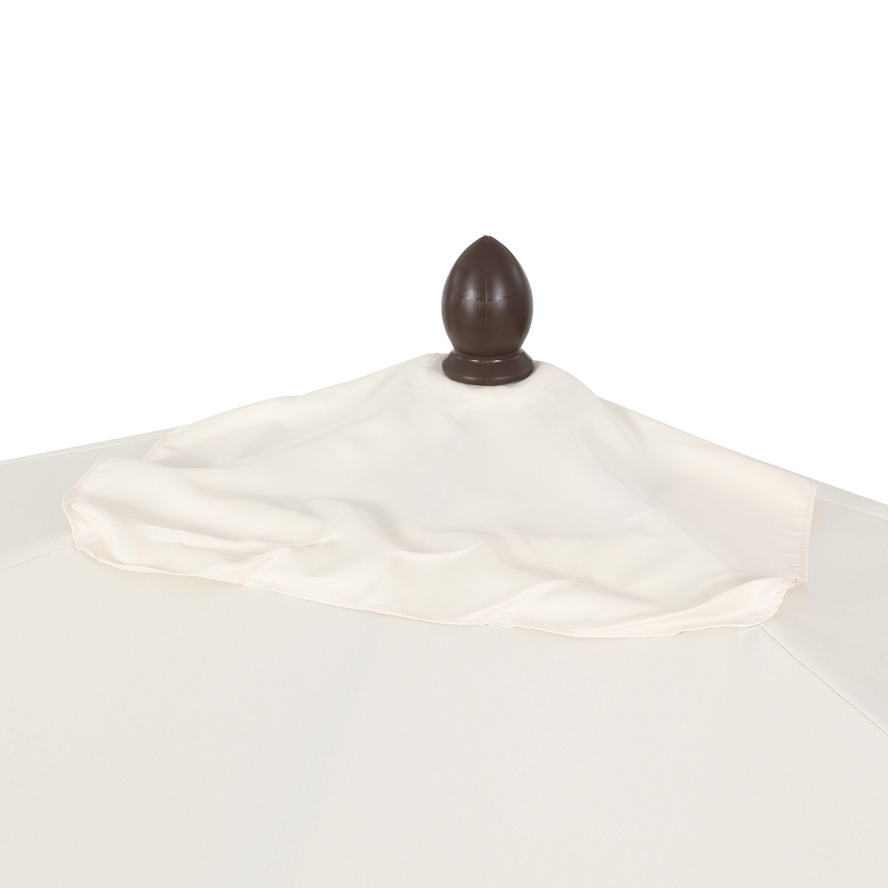 JONATHAN Y Sidney 9'  Outdoor Half Umbrella, Cream/White, large