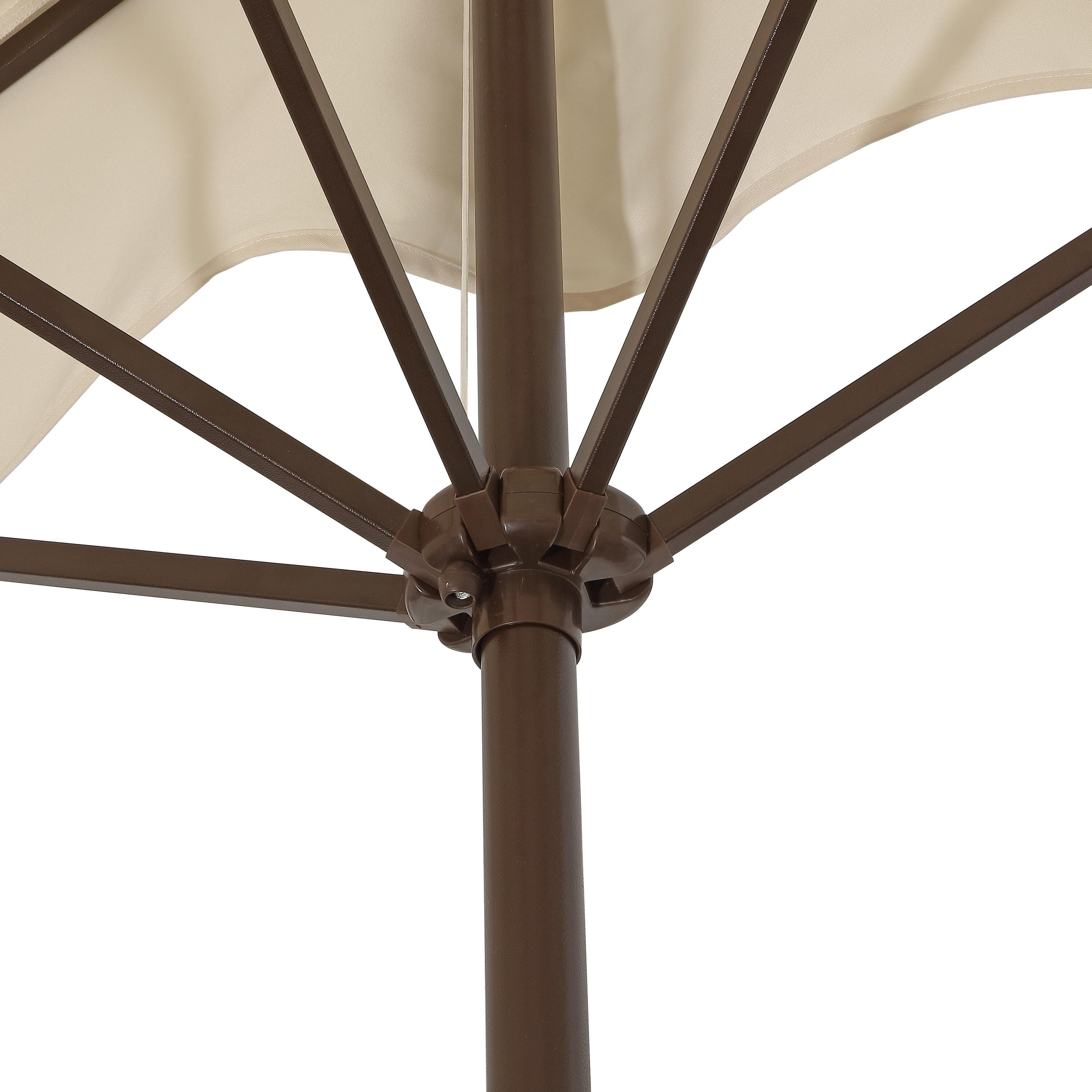 JONATHAN Y Sidney 9'  Outdoor Half Umbrella, Cream/White, large