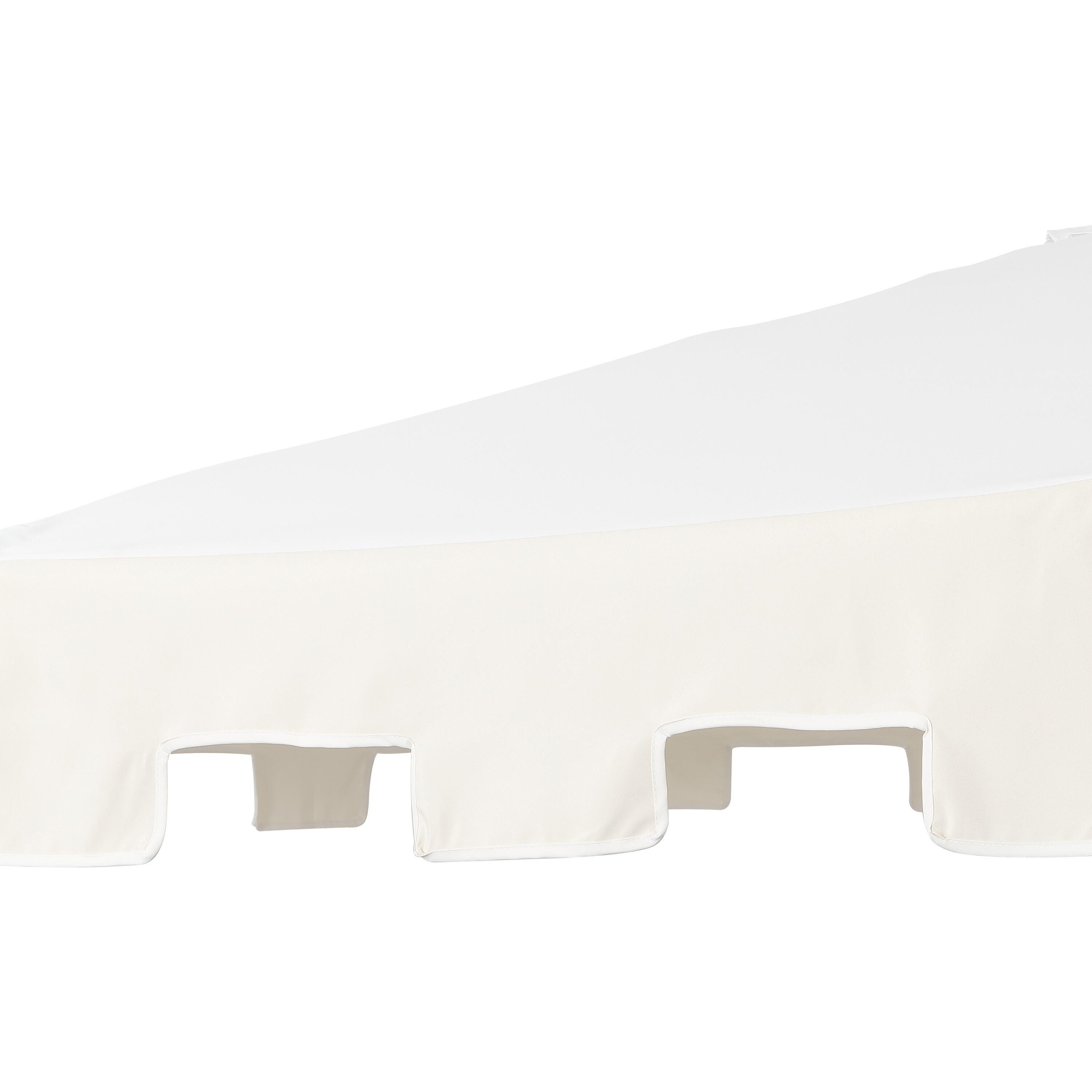 JONATHAN Y Baiona 9'  Outdoor Tilted Umbrella, White/Cream, large