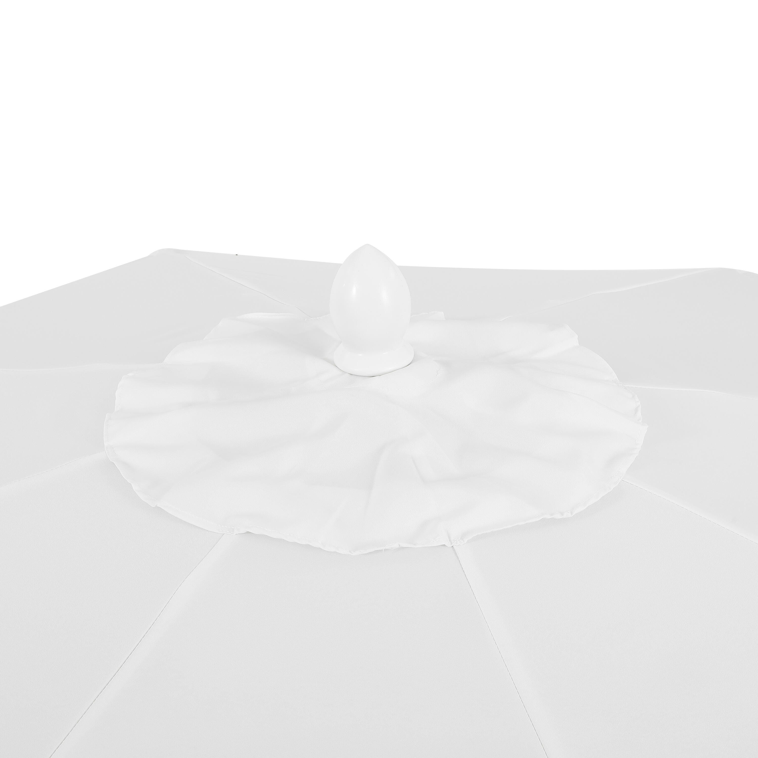 JONATHAN Y Baiona 9'  Outdoor Tilted Umbrella, White/Cream, large