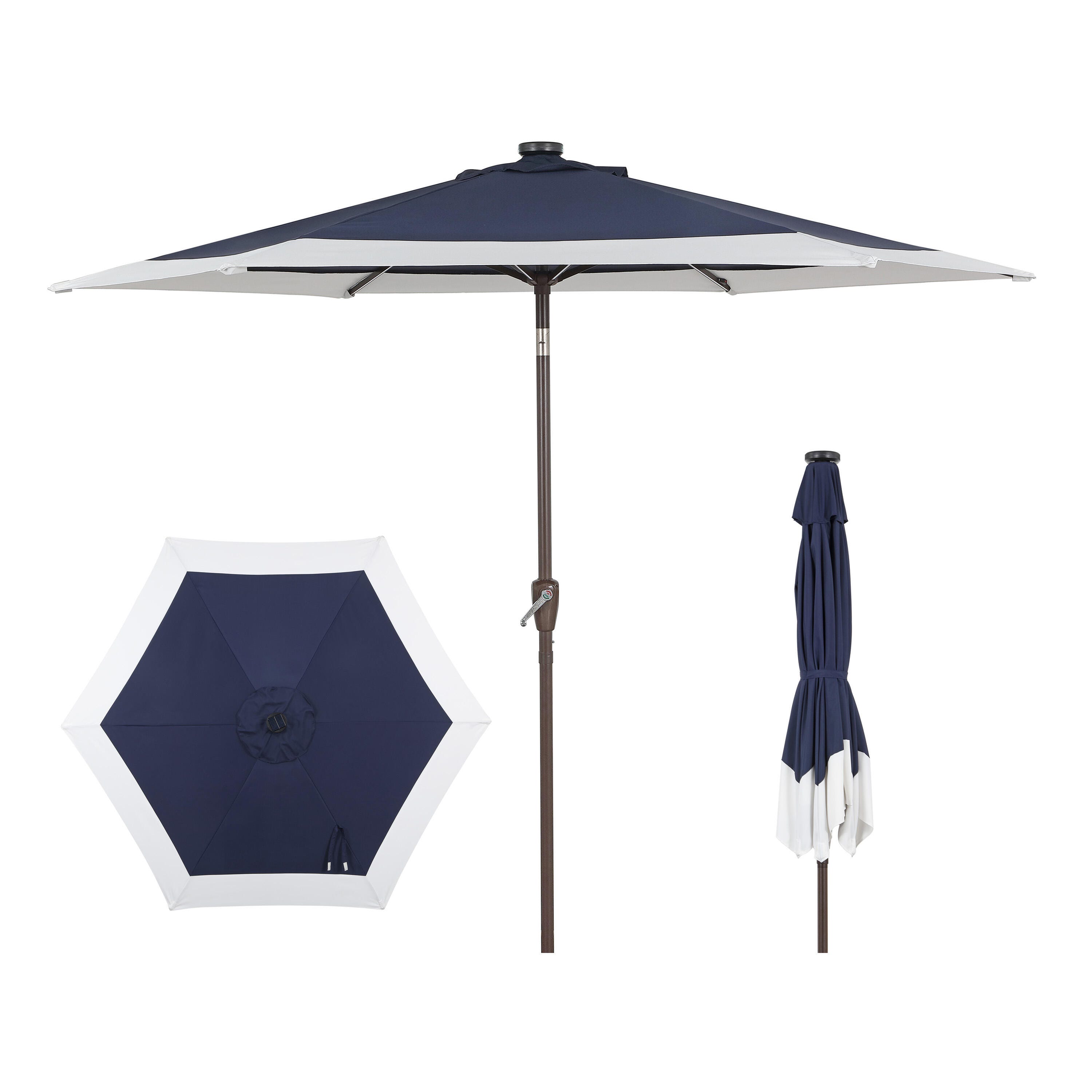 cantilever patio umbrellas lowes Cantilever Lighted Patio Umbrellas at Lowes.com