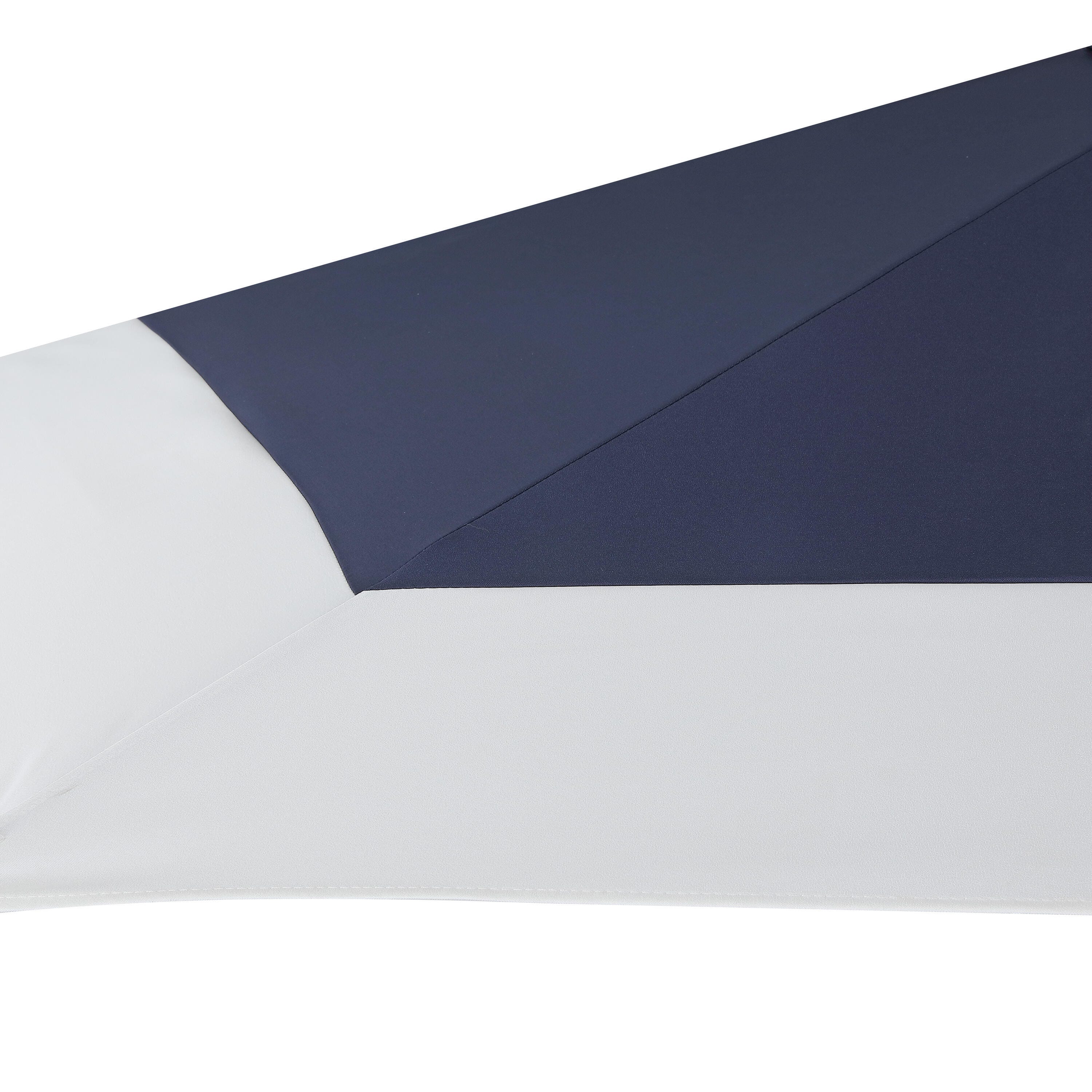 JONATHAN Y Spencer 9'  Outdoor Umbrella with LED Lights, Navy/White, large