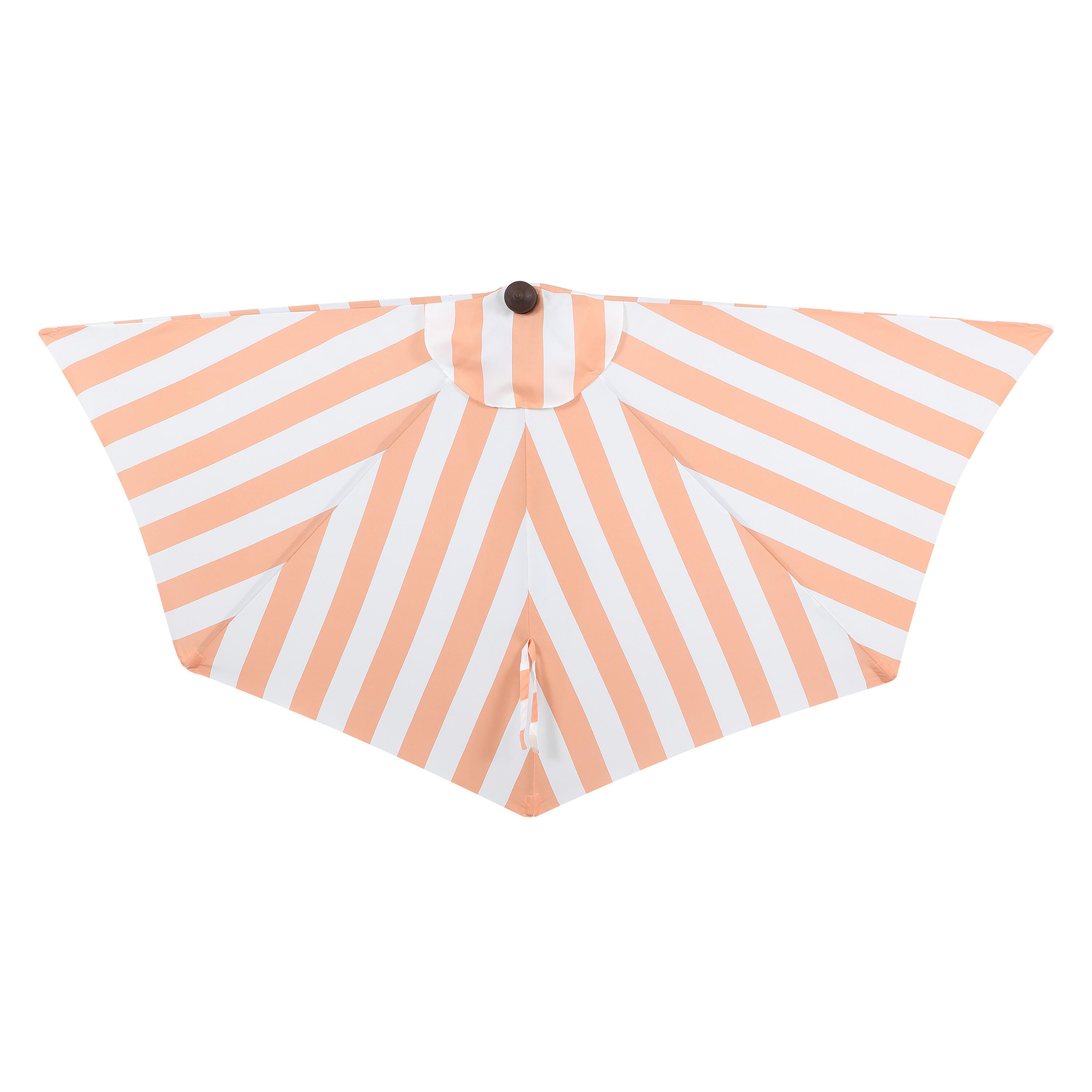 JONATHAN Y Beverly 9'  Outdoor Half-Tilted Umbrella, Coral Pink/White, large
