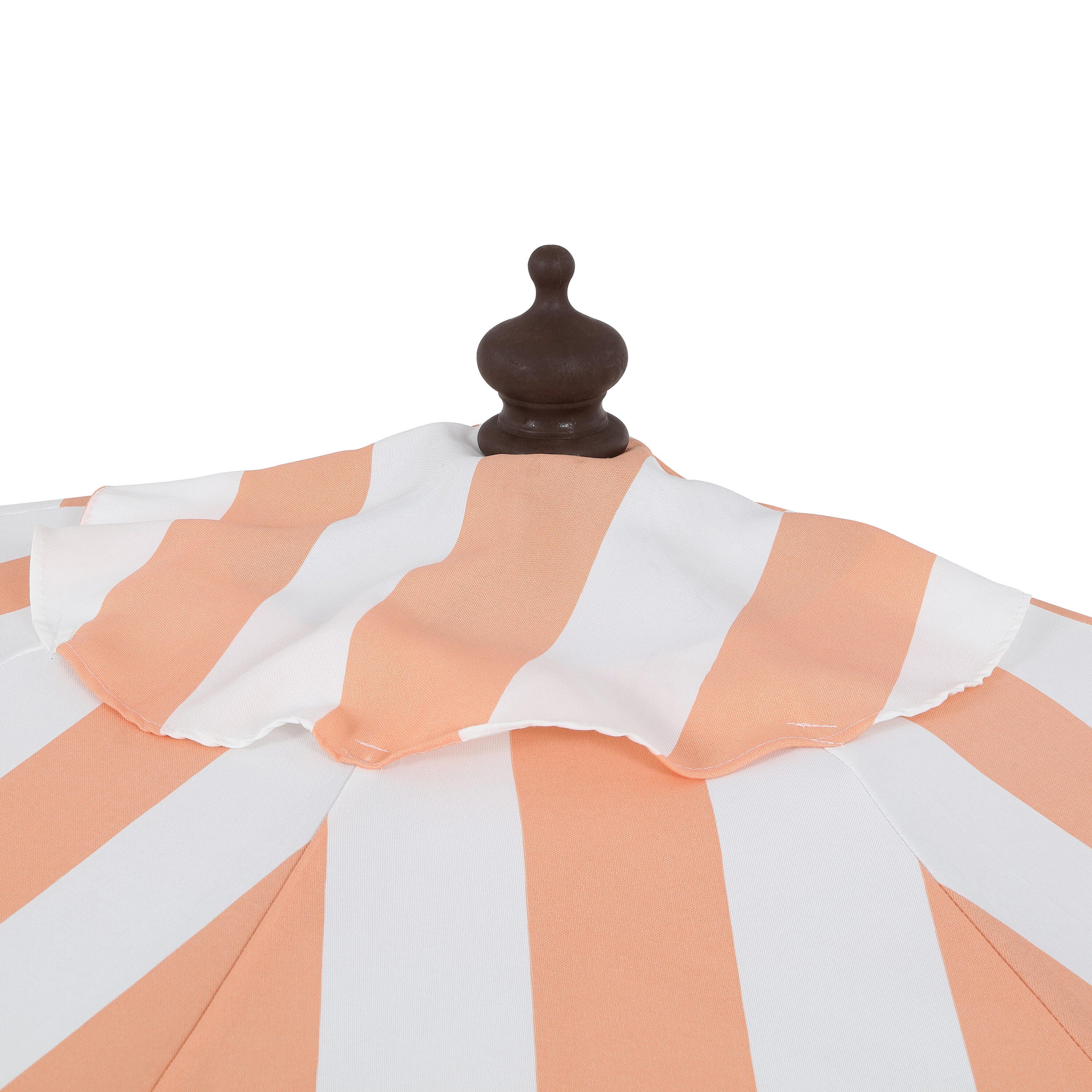 JONATHAN Y Beverly 9'  Outdoor Half-Tilted Umbrella, Coral Pink/White, large