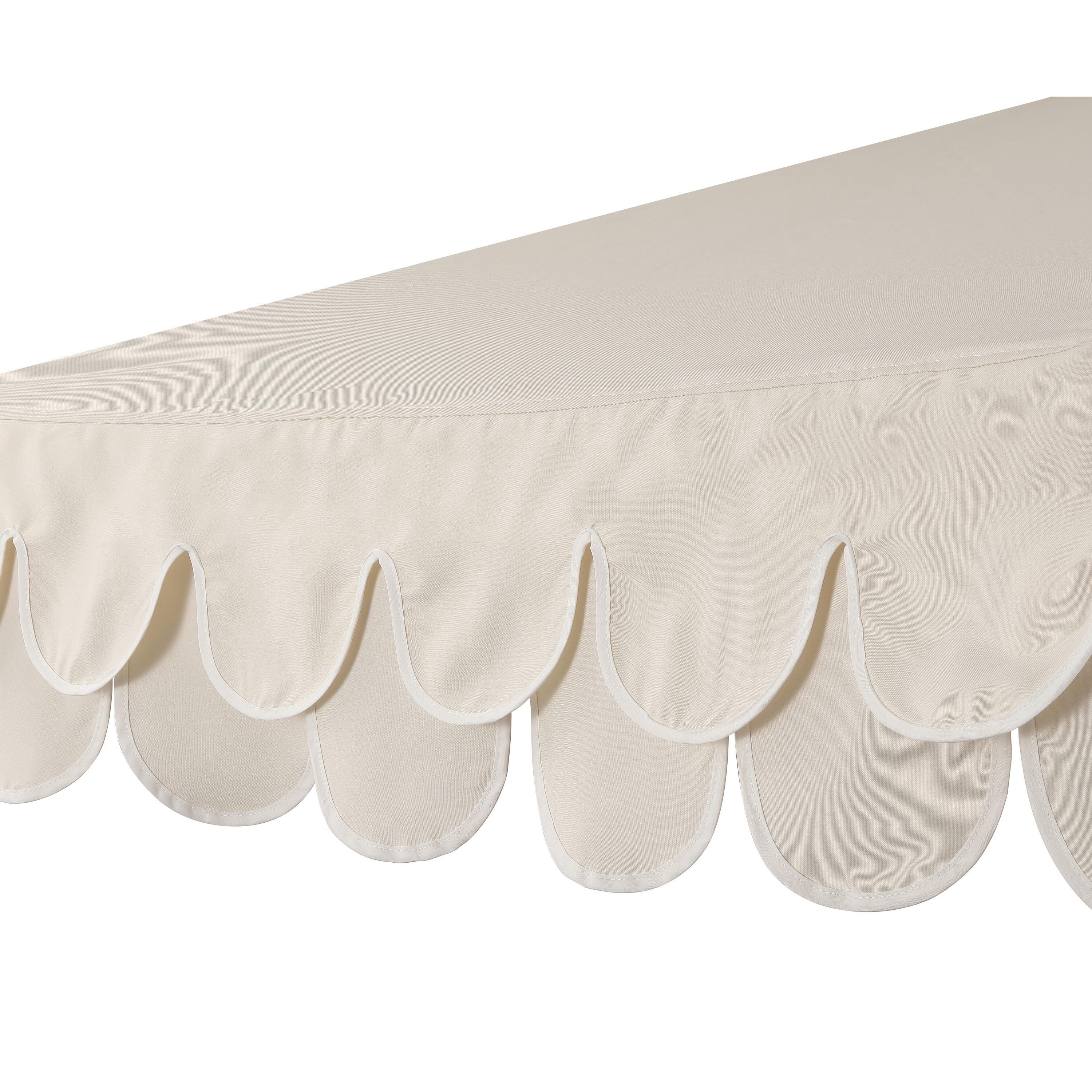 JONATHAN Y Tracy 9'  Outdoor Tilted Umbrella, Cream/White, large