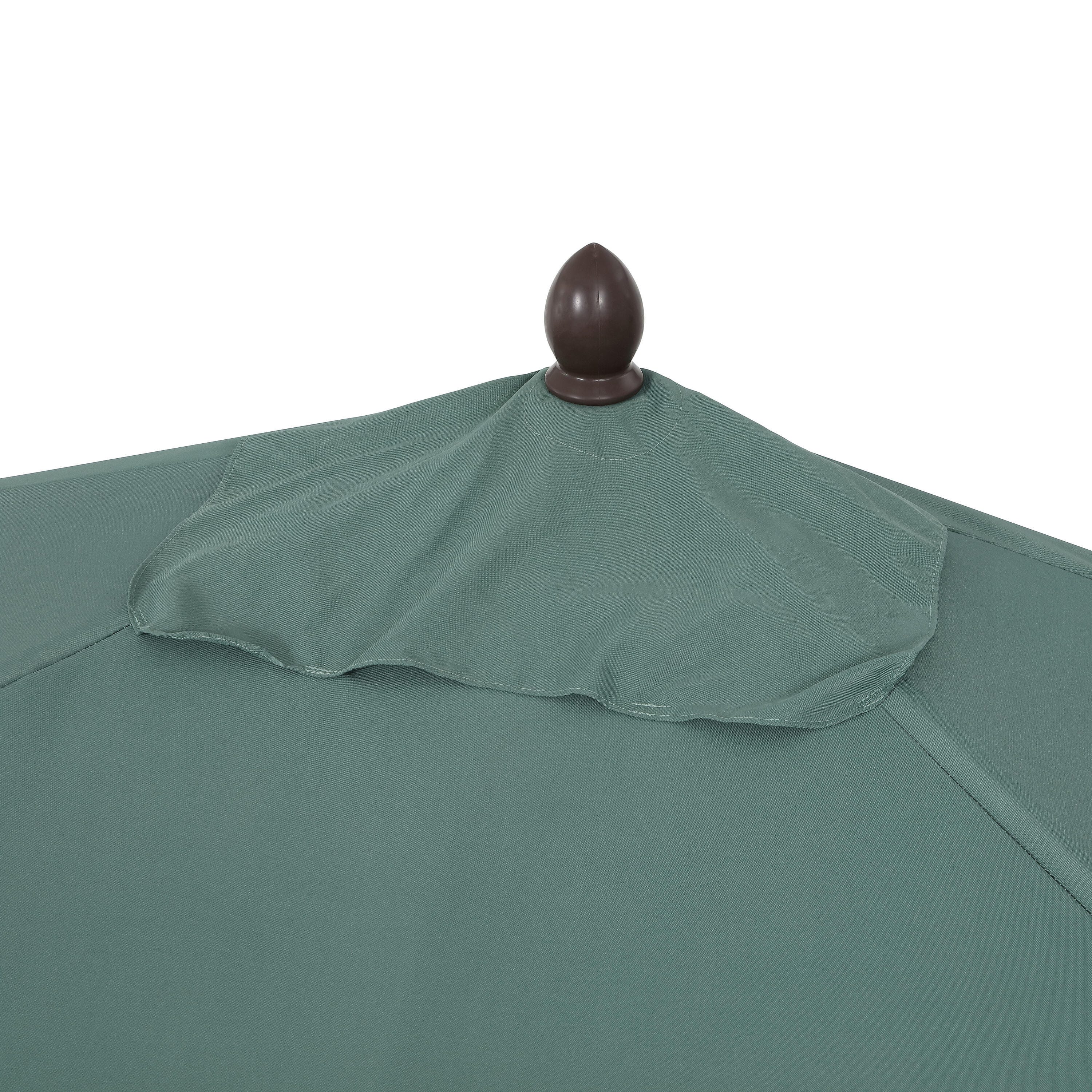 JONATHAN Y Sidney 9'  Outdoor Half Umbrella, Green/White, large
