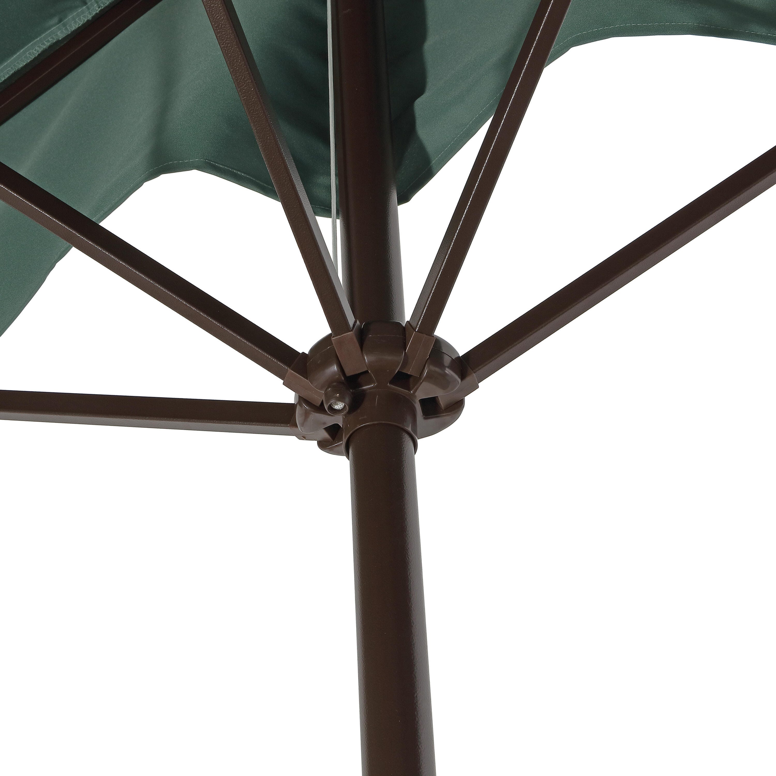 JONATHAN Y Sidney 9'  Outdoor Half Umbrella, Green/White, large