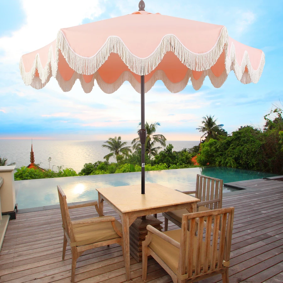 coral coast 9 ft deluxe auto tilt patio umbrella PatioKingdom 9FT Outdoor Umbrella, Autotilt This style offers the user At Home Calista Crank &