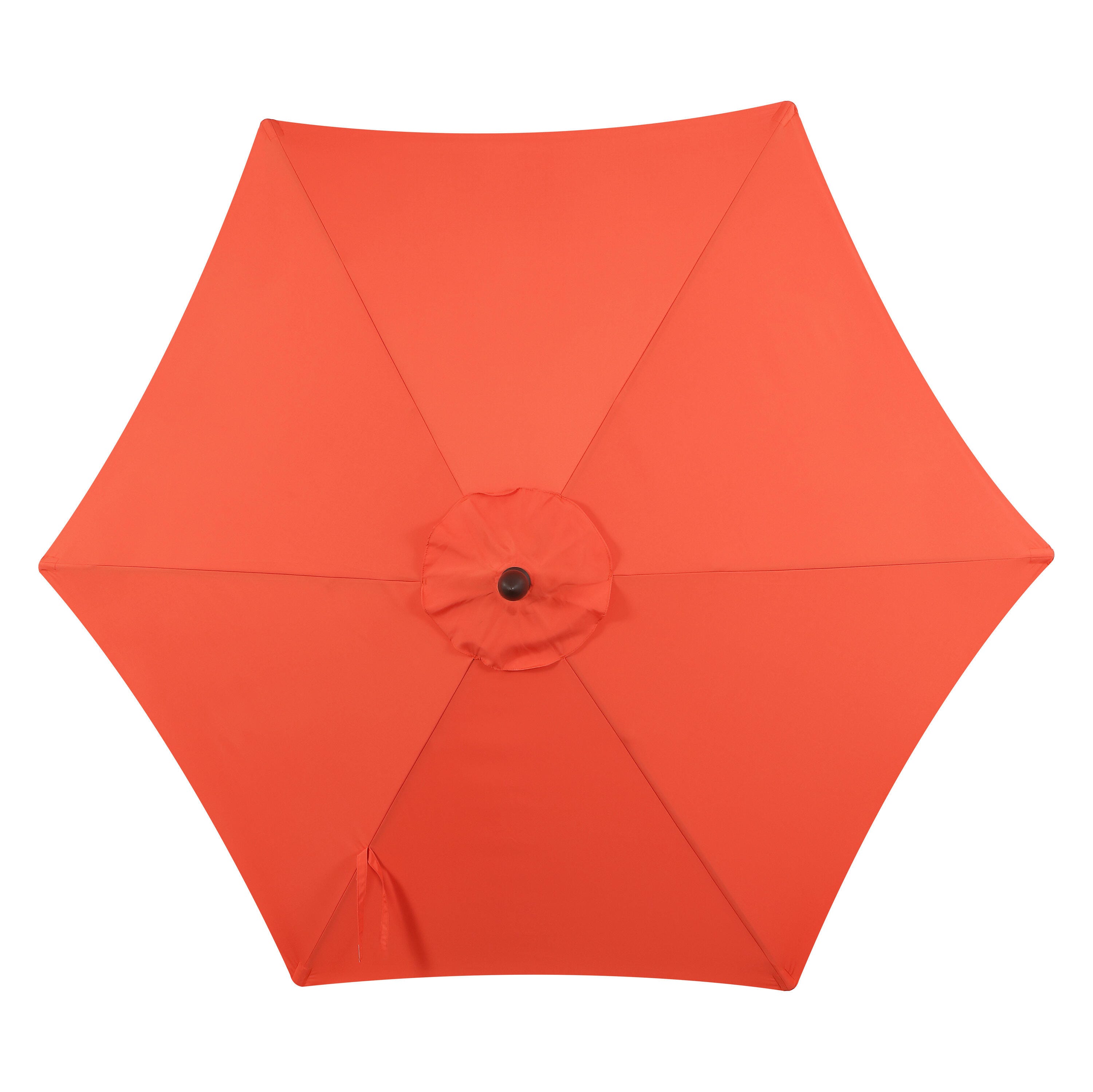 JONATHAN Y Collins 9'  Outdoor Tilted Umbrella, Coral Red/Cream, large