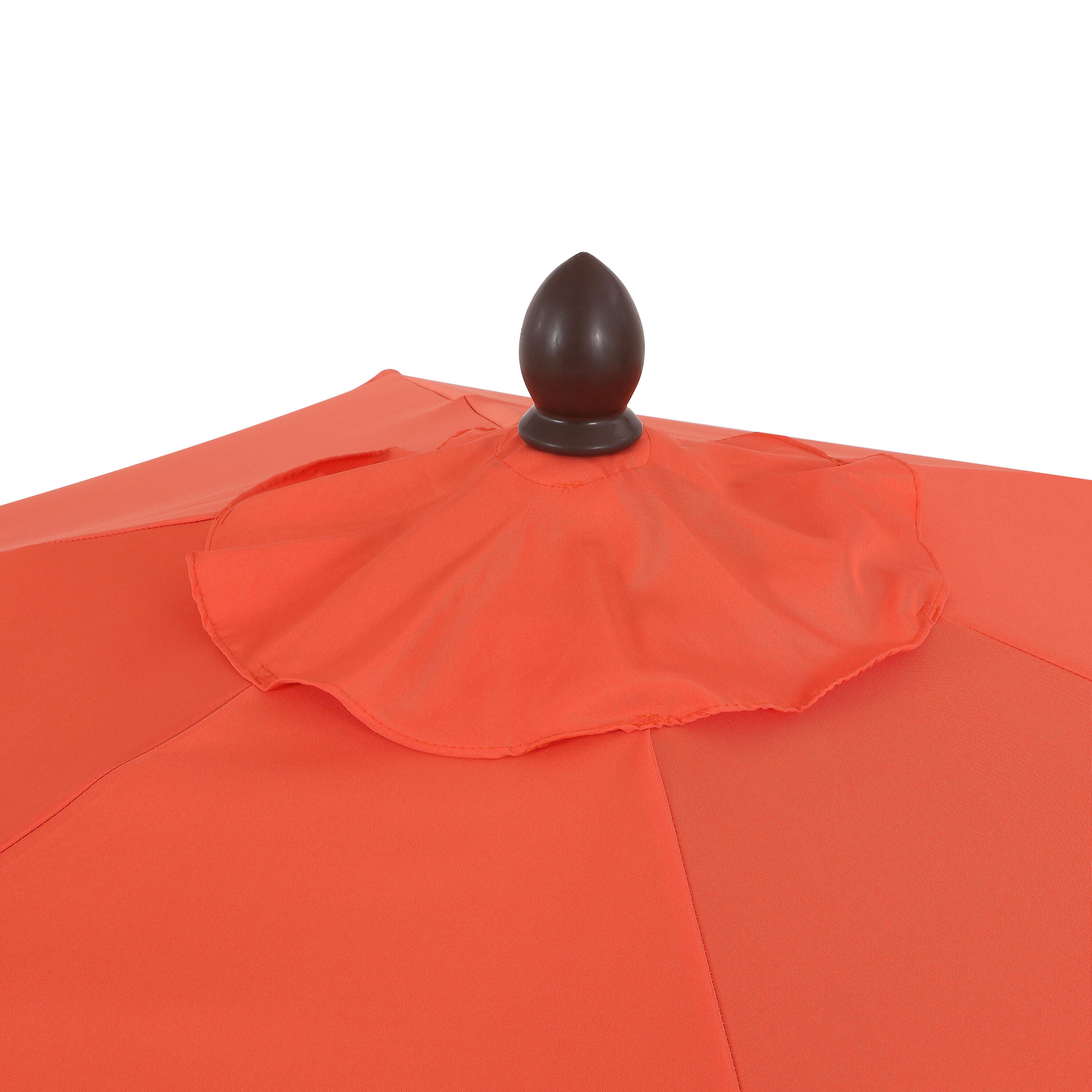 JONATHAN Y Collins 9'  Outdoor Tilted Umbrella, Coral Red/Cream, large