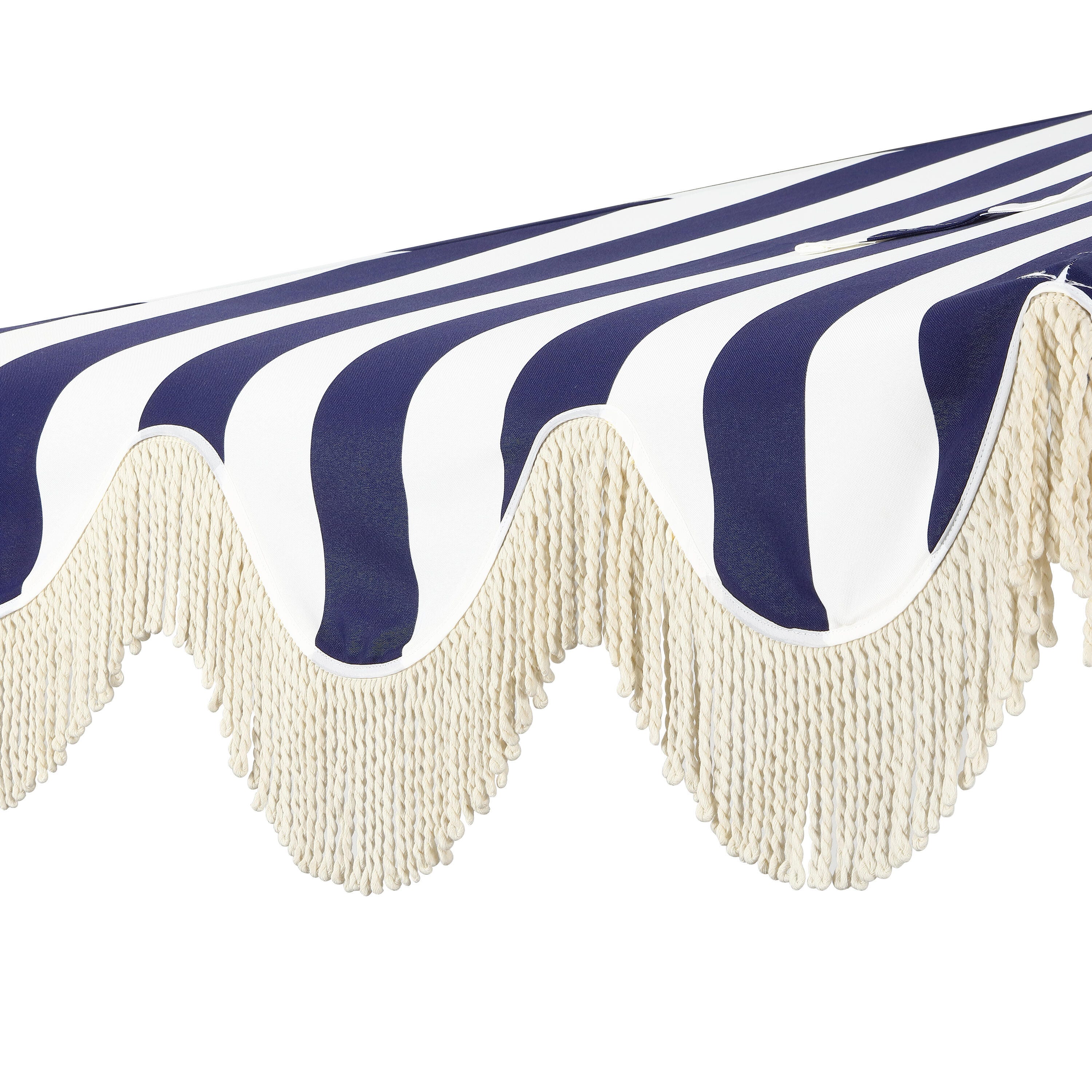 JONATHAN Y Beverly 9'  Outdoor Half-Tilted Umbrella, Navy/White, large