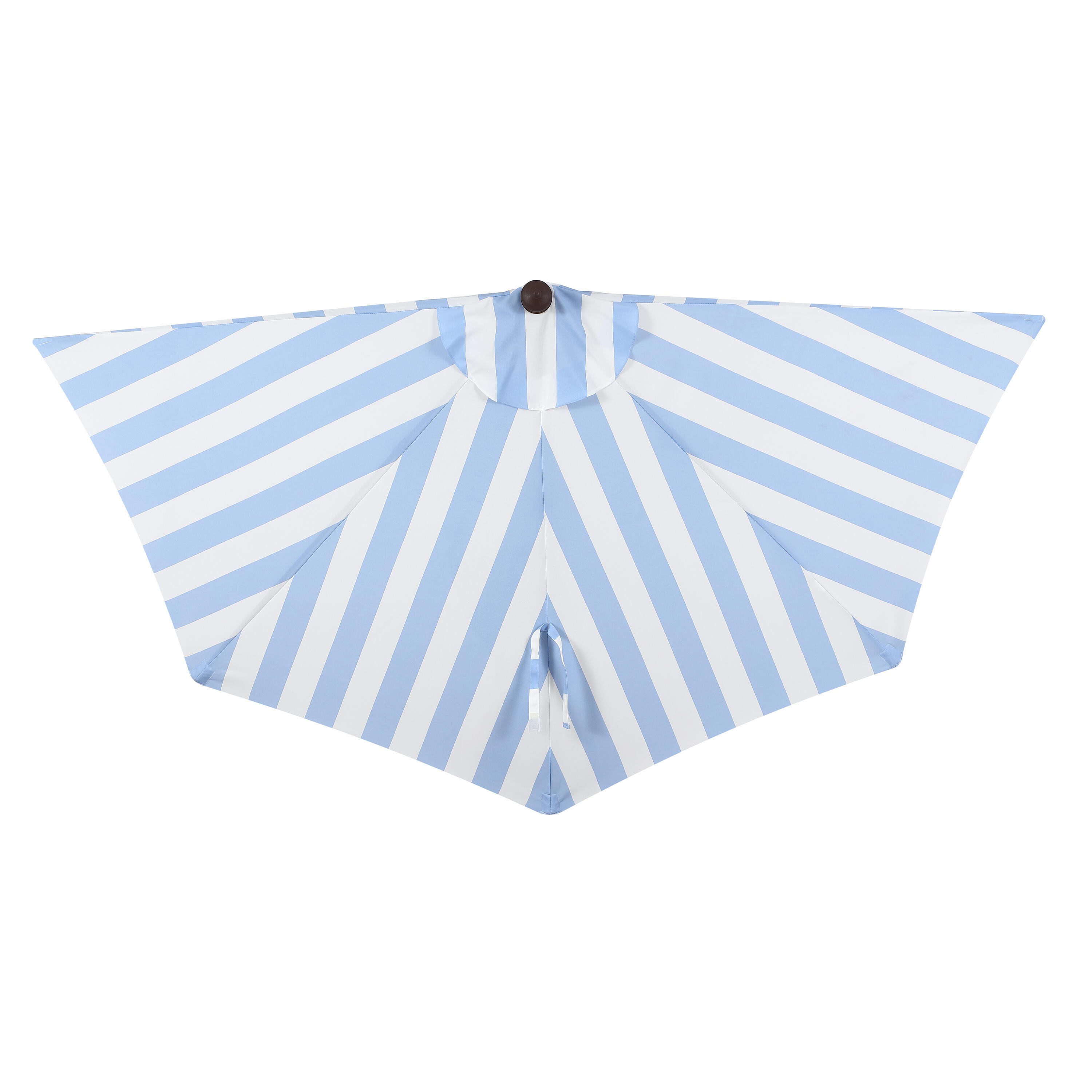 JONATHAN Y Beverly 9'  Outdoor Half-Tilted Umbrella, Light Blue/White, large