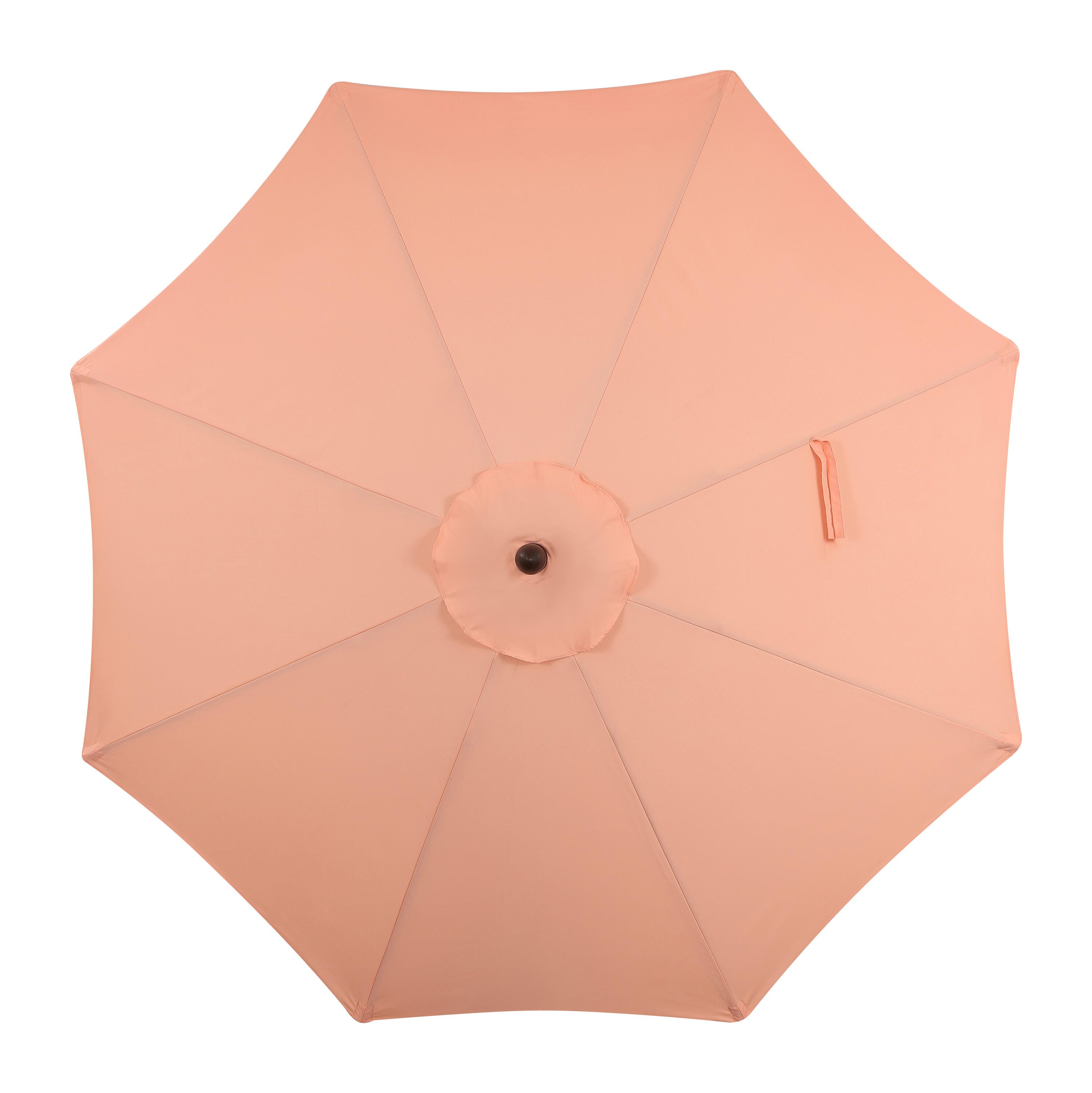 JONATHAN Y Tracy 9'  Outdoor Tilted Umbrella, Coral Pink/White, large