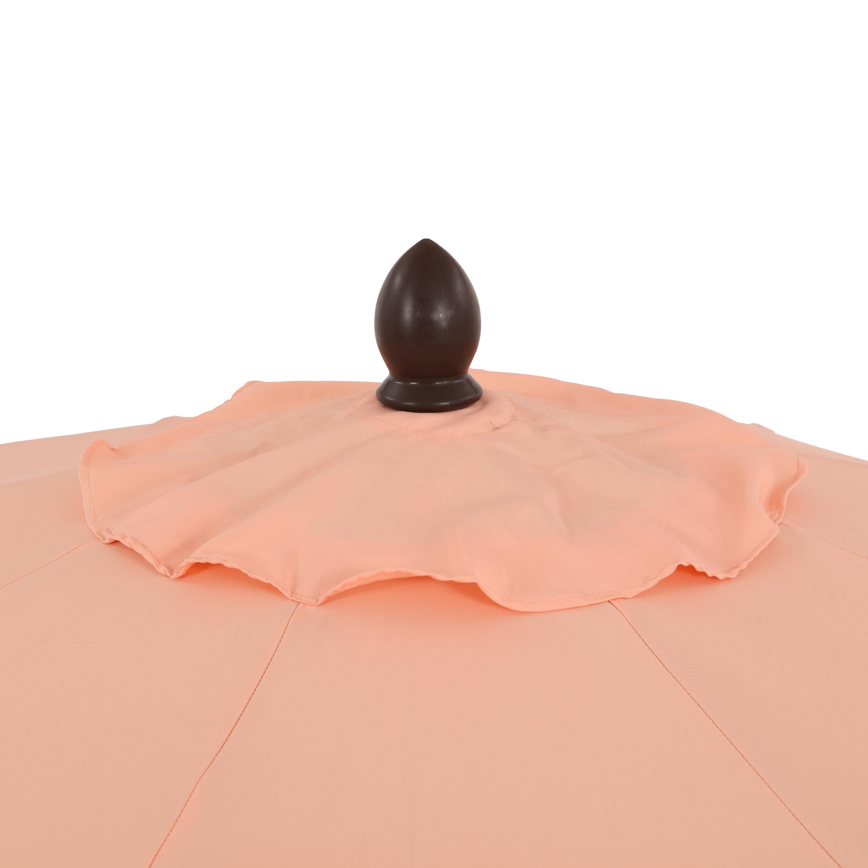 JONATHAN Y Tracy 9'  Outdoor Tilted Umbrella, Coral Pink/White, large