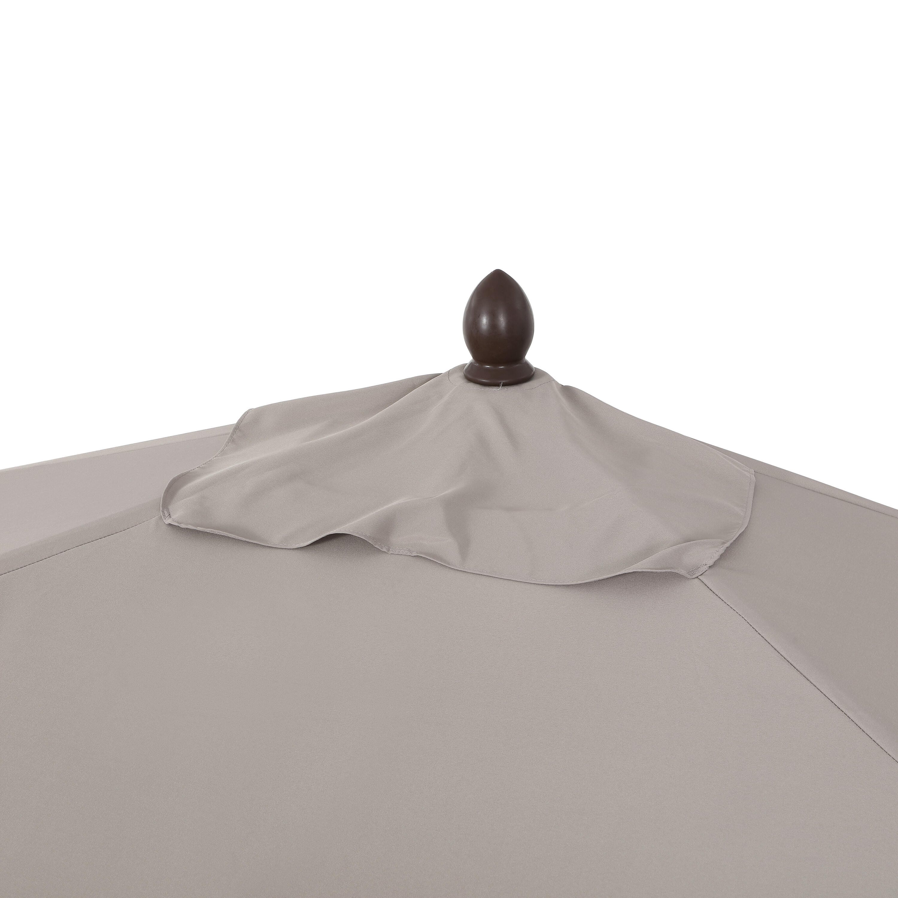 JONATHAN Y Sidney 9'  Outdoor Half Umbrella, Gray/White, large