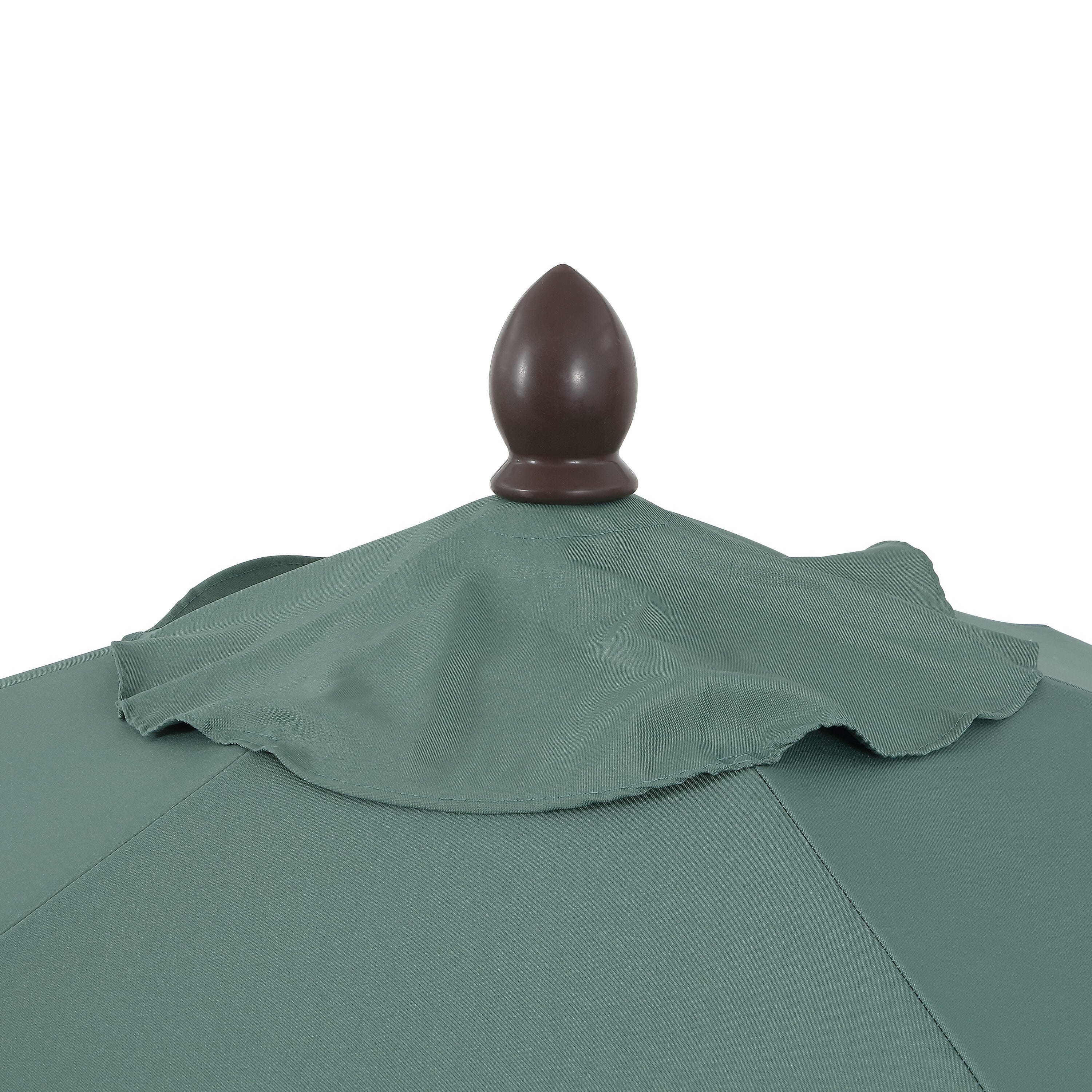 JONATHAN Y Collins 9'  Outdoor Tilted Umbrella, Green/Cream, large