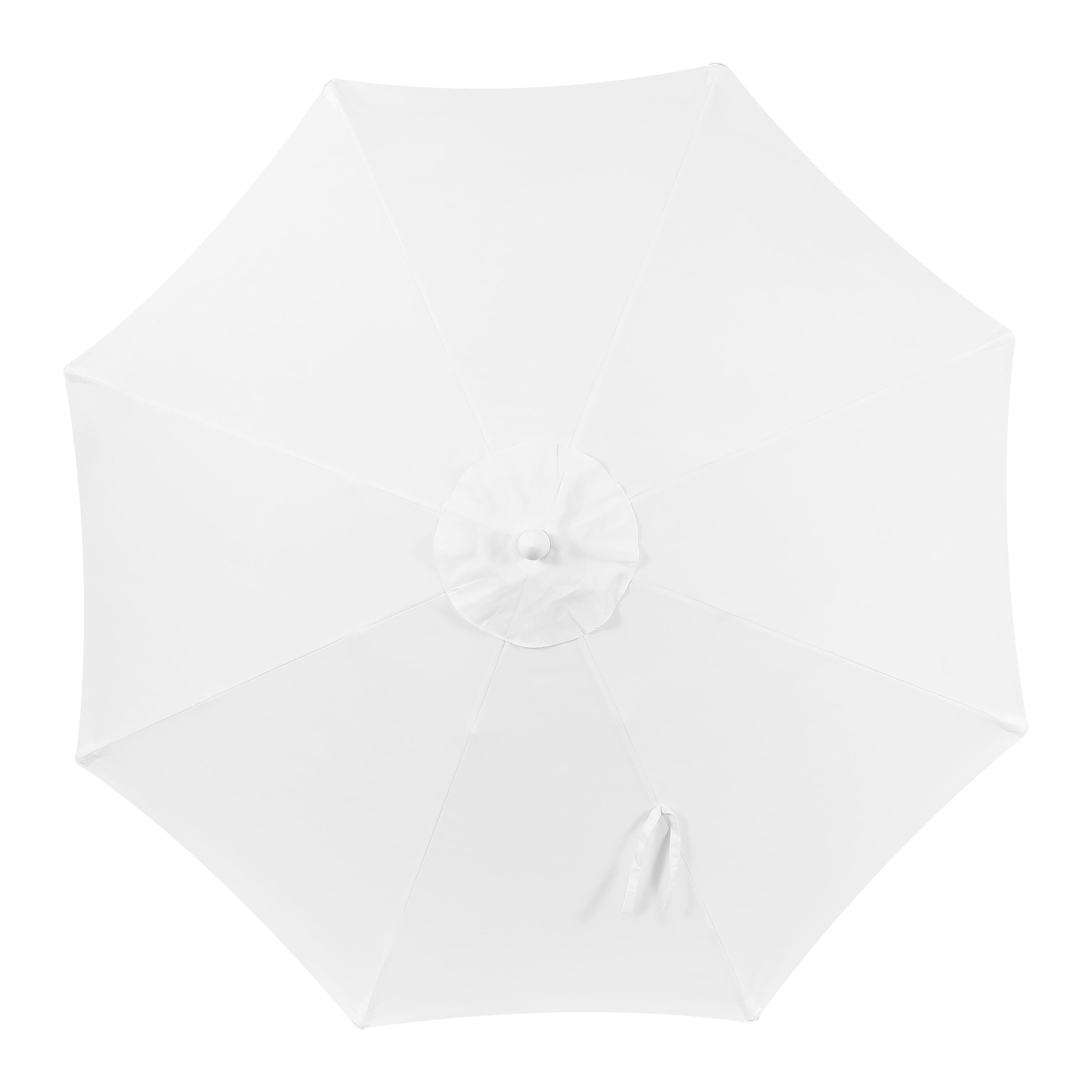 JONATHAN Y Tracy 9'  Outdoor Tilted Umbrella, White/Black, large