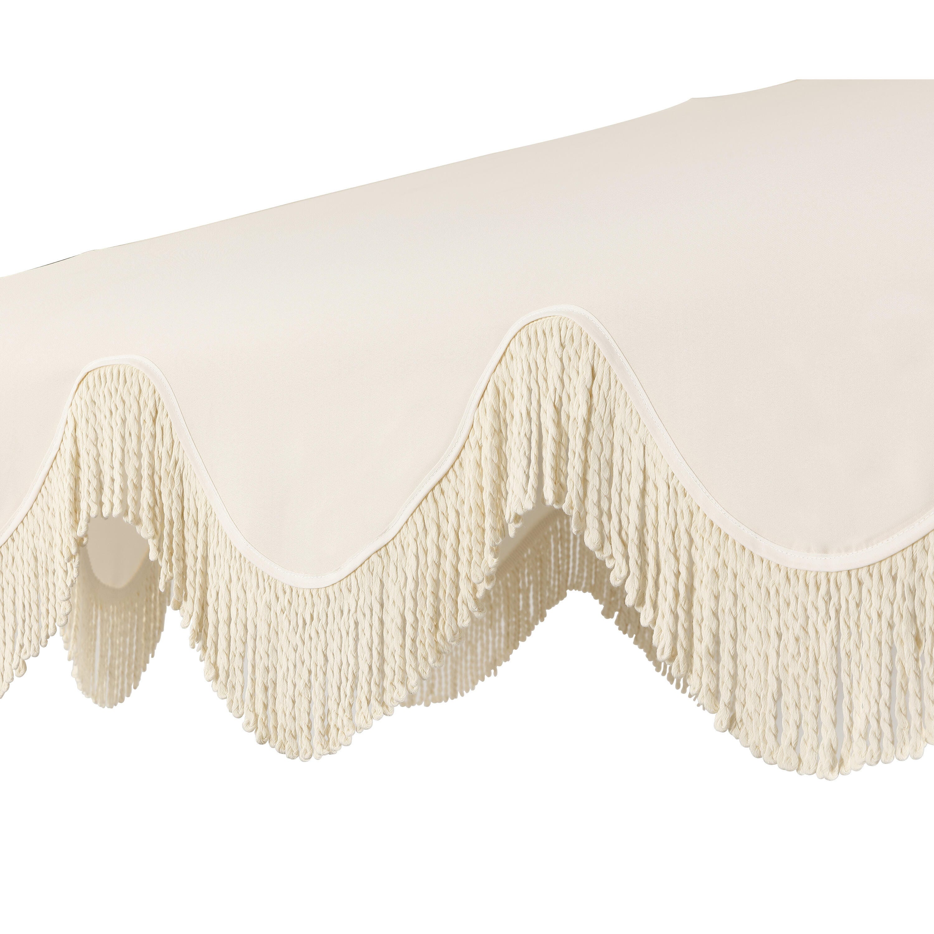 JONATHAN Y Collins 9'  Outdoor Tilted Umbrella, Cream, large