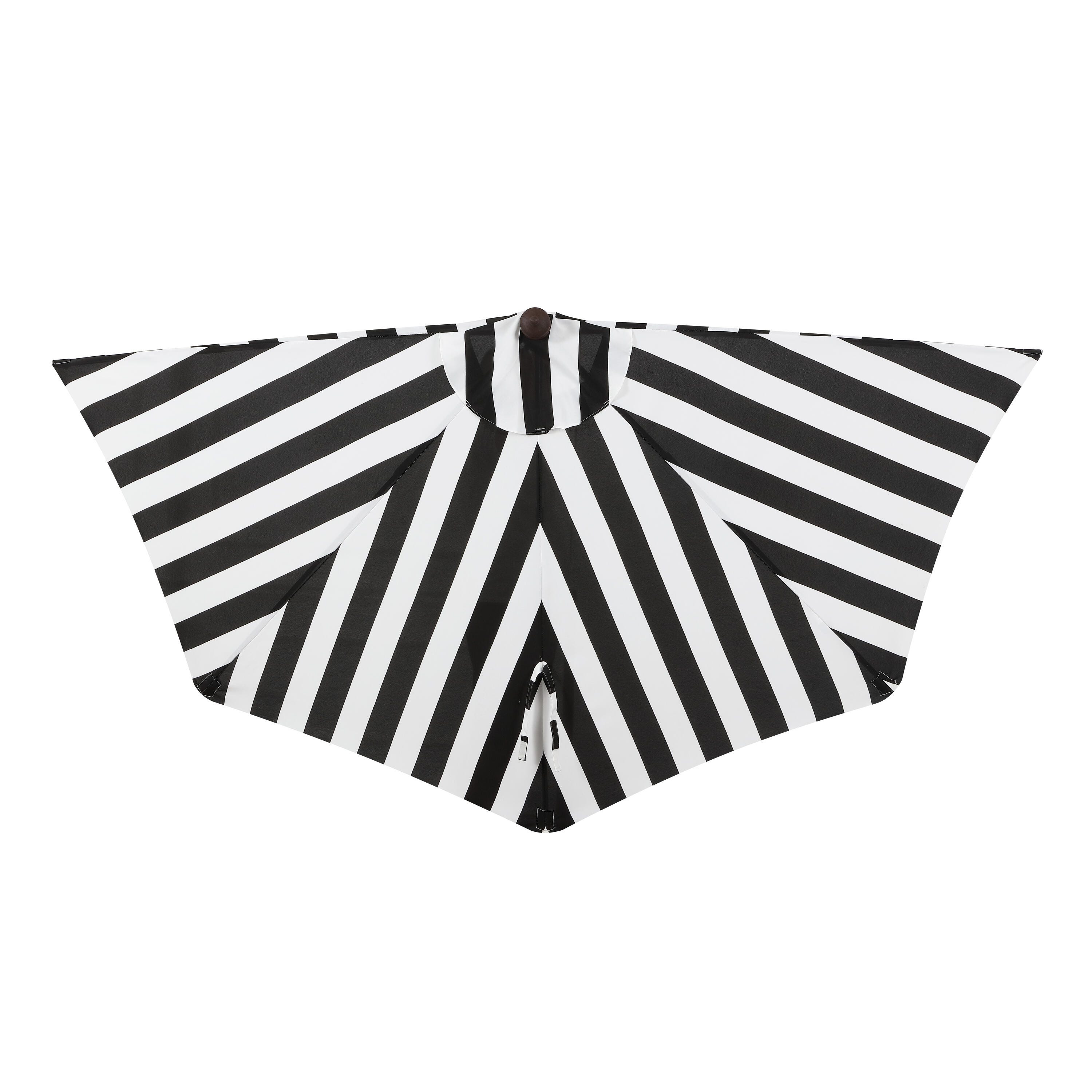 JONATHAN Y Beverly 9'  Outdoor Half-Tilted Umbrella, Black/White, large
