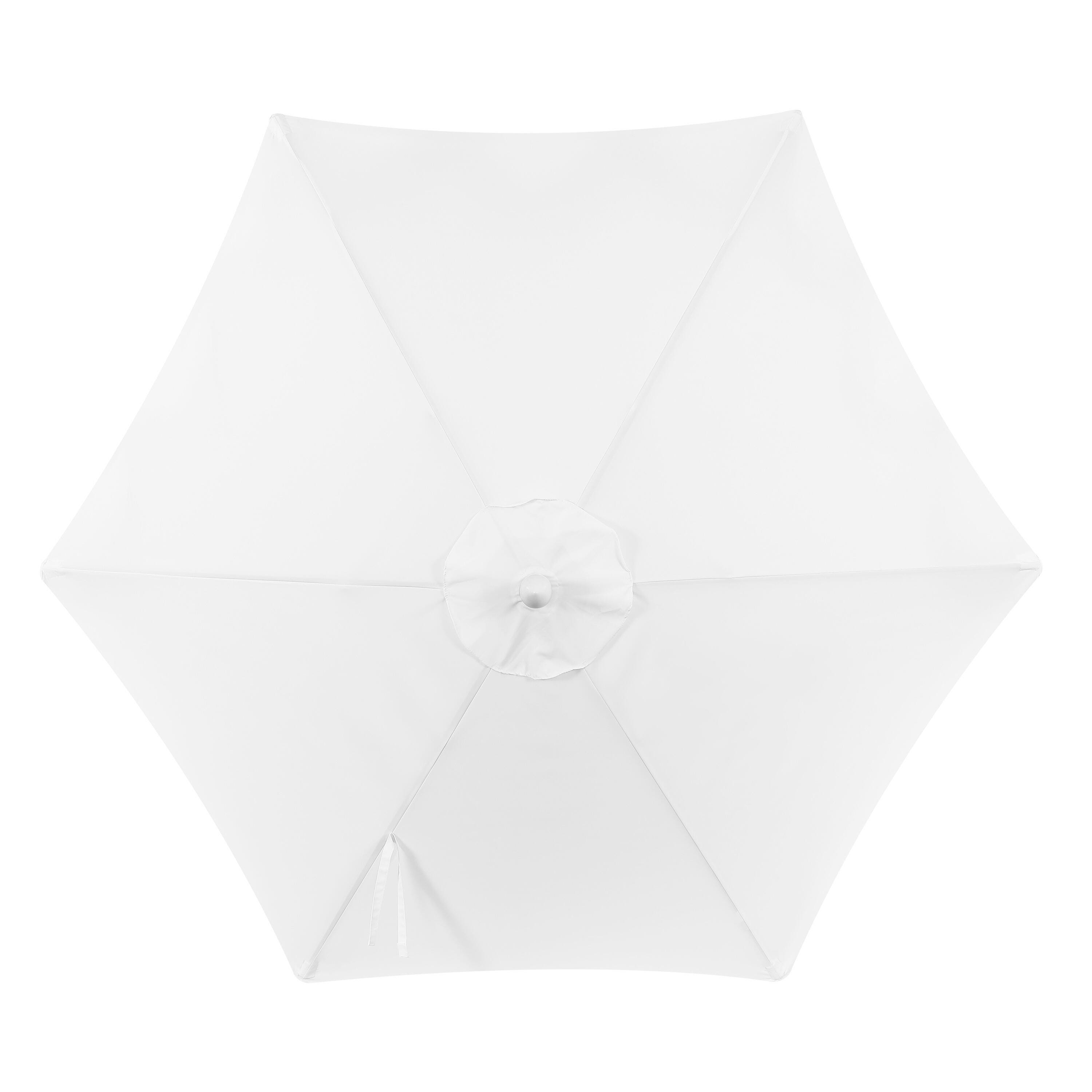 JONATHAN Y Collins 9'  Outdoor Tilted Umbrella, White/Cream, large