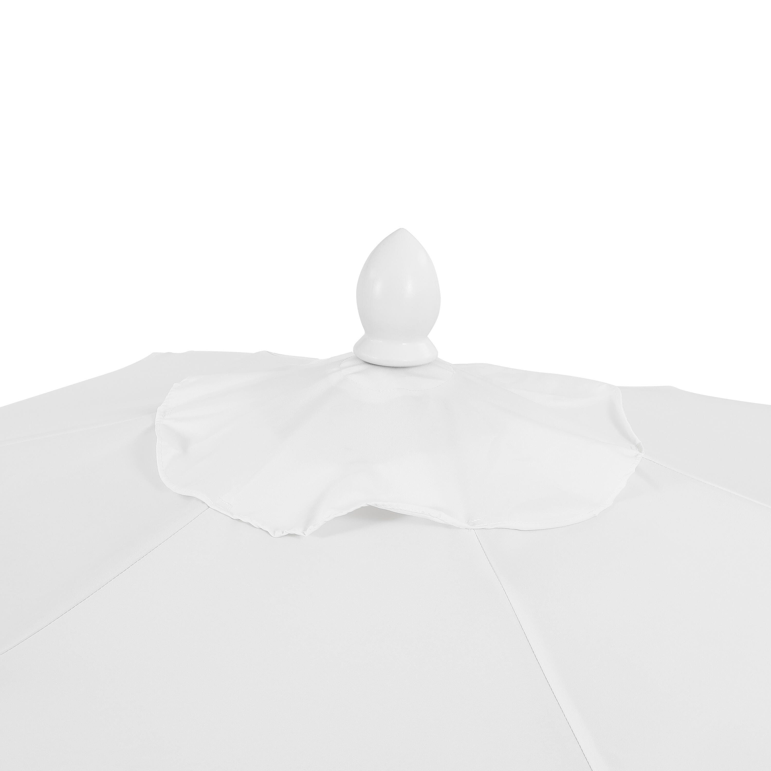 JONATHAN Y Collins 9'  Outdoor Tilted Umbrella, White/Cream, large