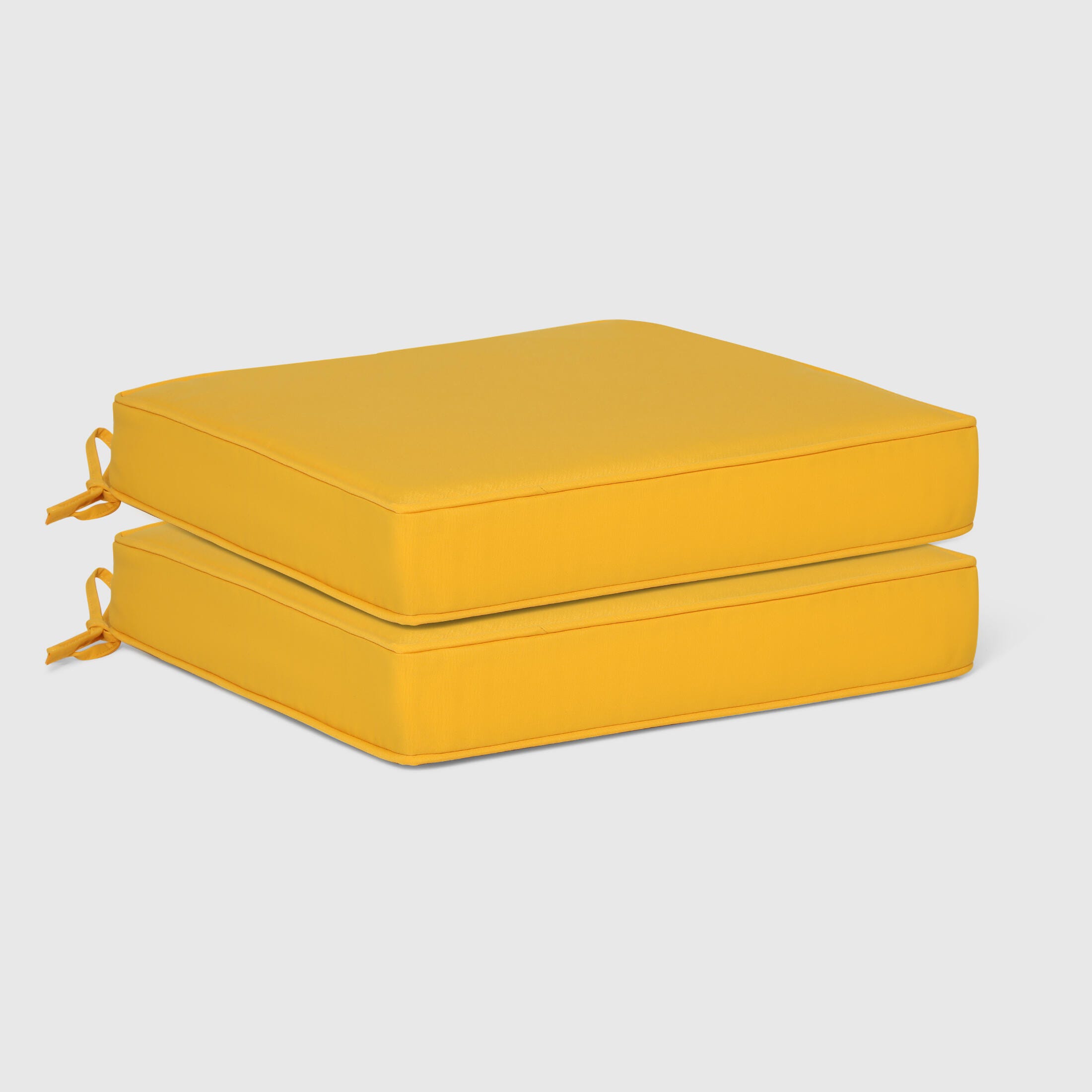 Westin Furniture Color Stay Outdoor Seat Cushion With Double Welt (Set of 2), Yellow, large
