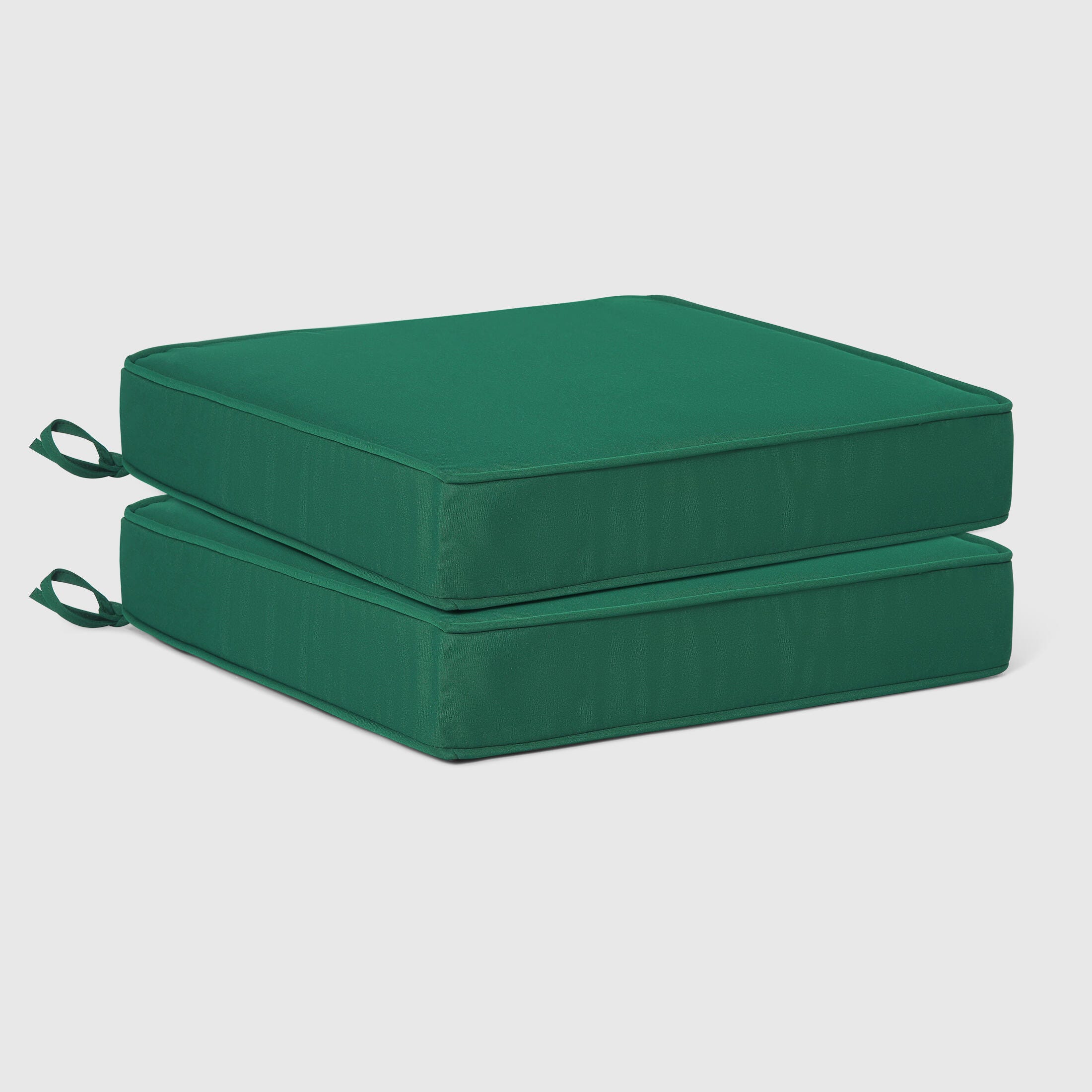 Westin Furniture Color Stay Outdoor Seat Cushion With Double Welt (Set of 2), Green, large