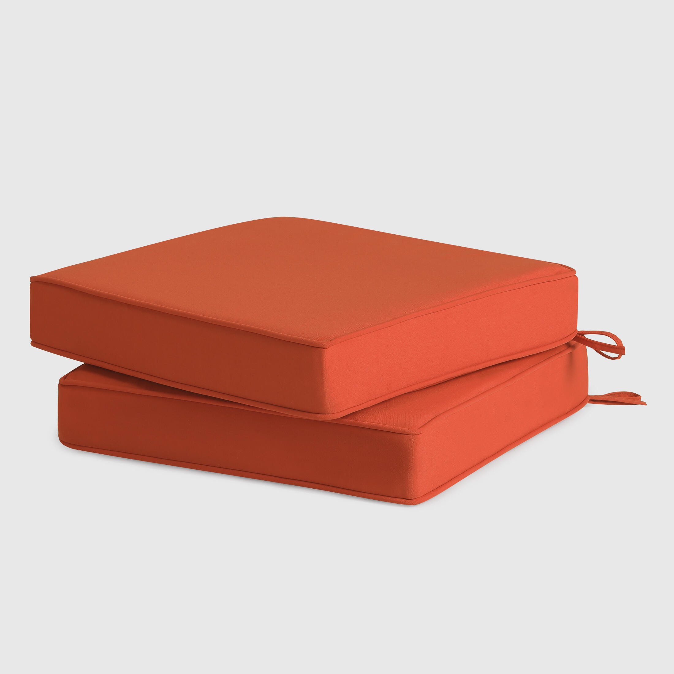 Westin Furniture Color Stay Outdoor Seat Cushion With Double Welt (Set of 2), Orange, large