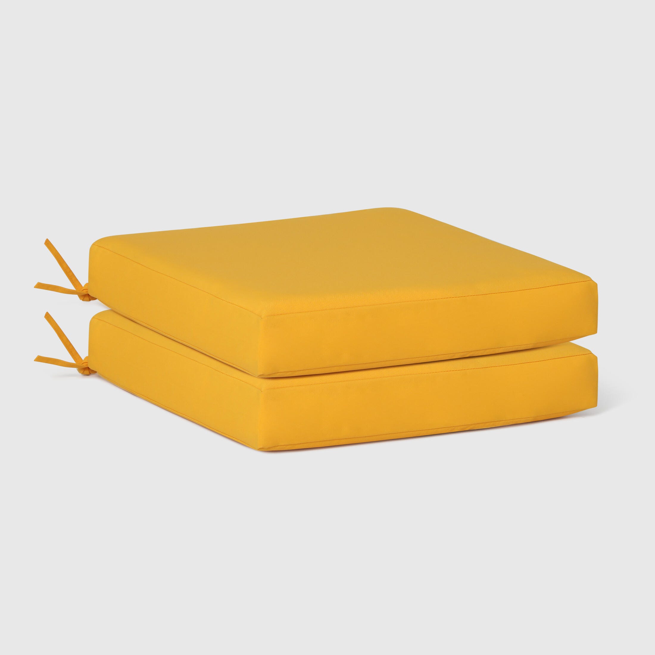 Westin Furniture Color Stay Outdoor Seat Cushion (Set of 2), Yellow, large