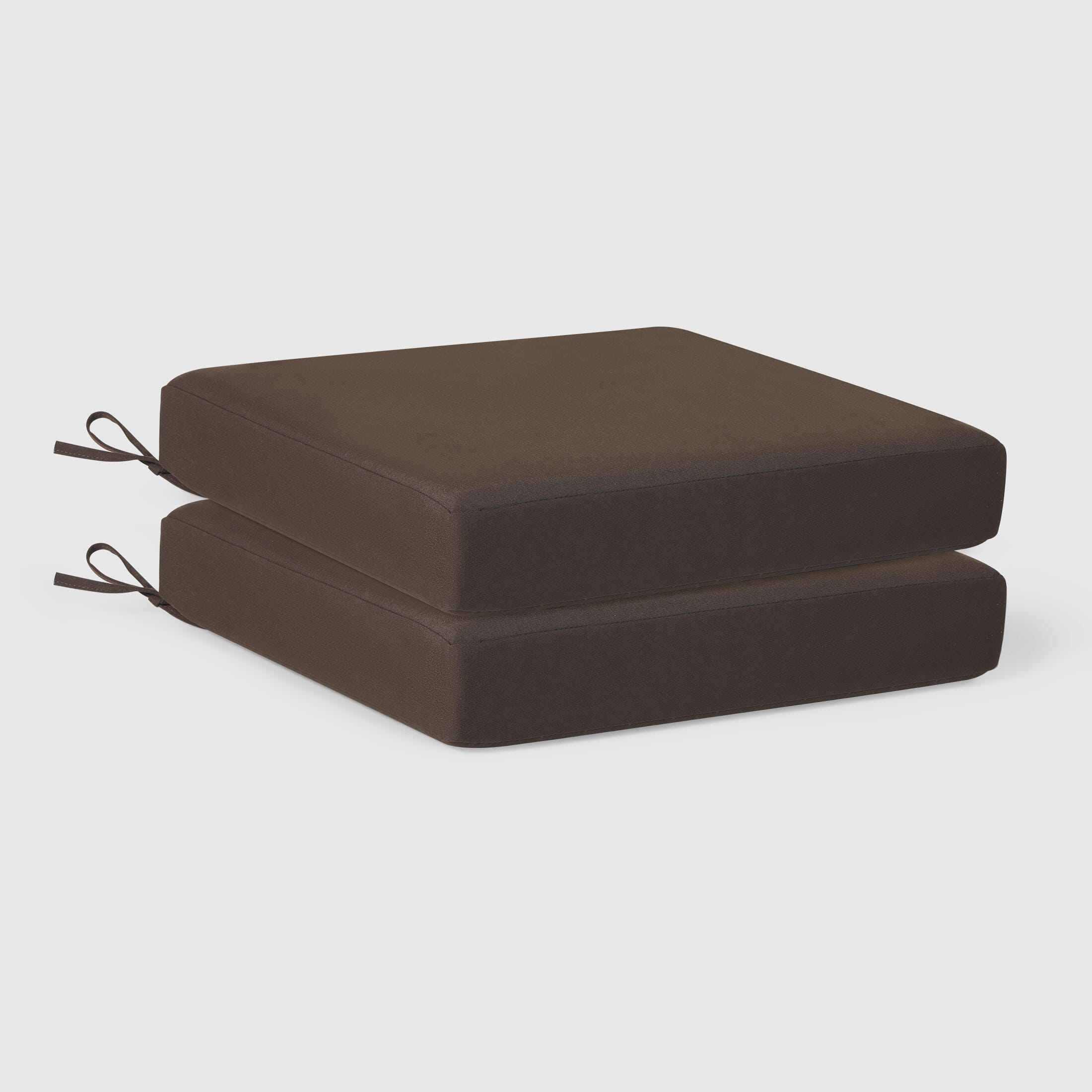 Westin Furniture Color Stay Outdoor Seat Cushion (Set of 2), Brown, large