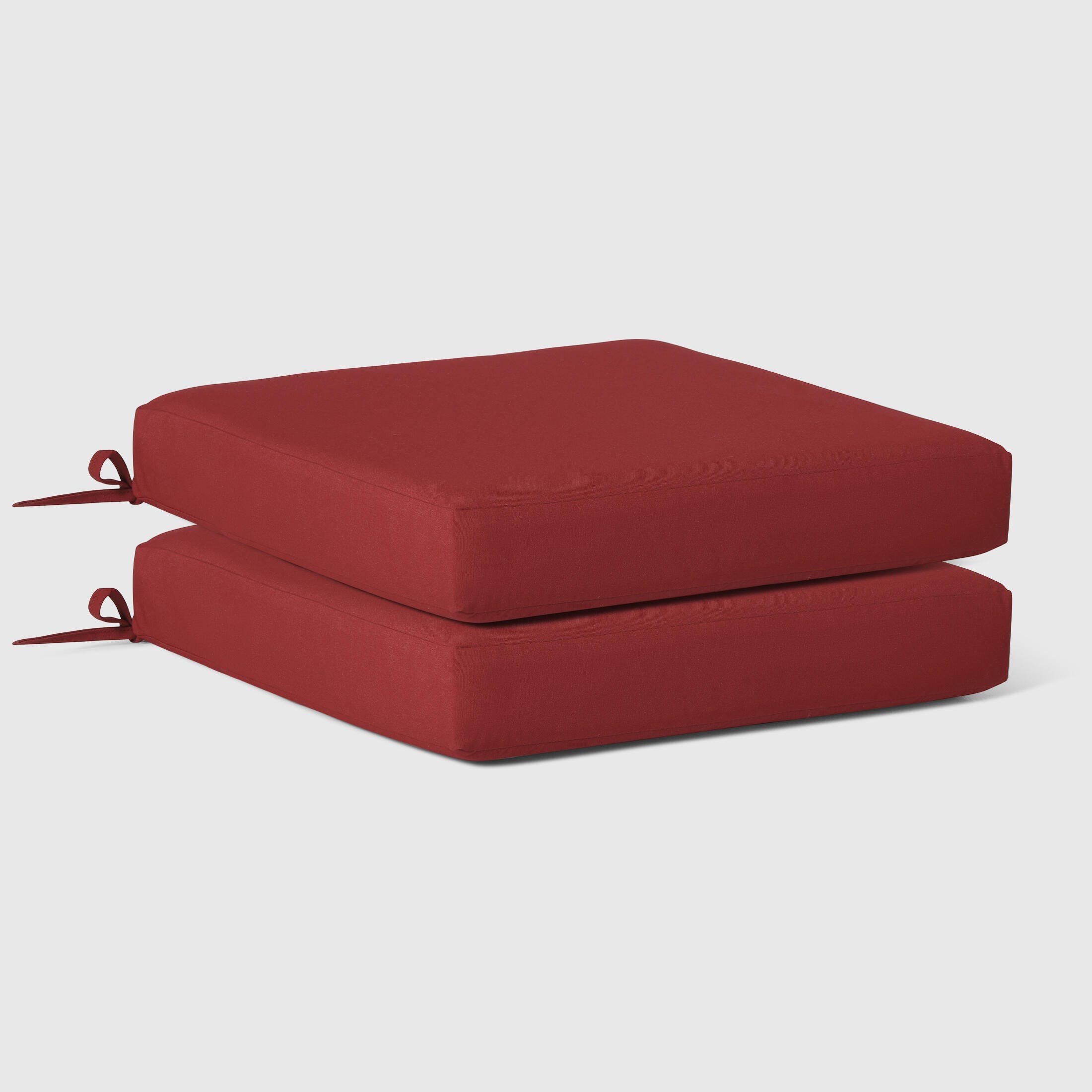 Westin Furniture Color Stay Outdoor Seat Cushion (Set of 2), Red, large