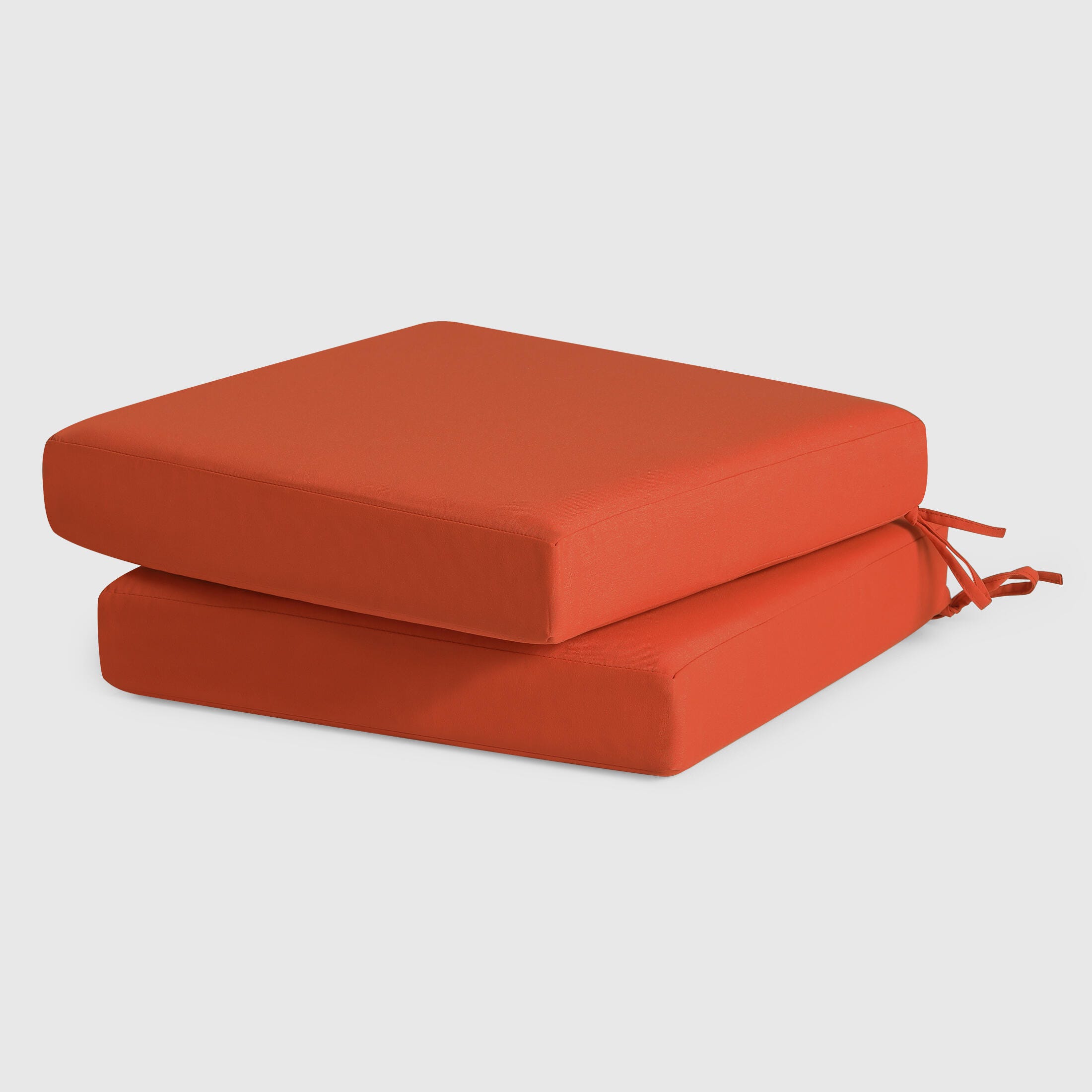 Westin Furniture Color Stay Outdoor Seat Cushion (Set of 2), Orange, large