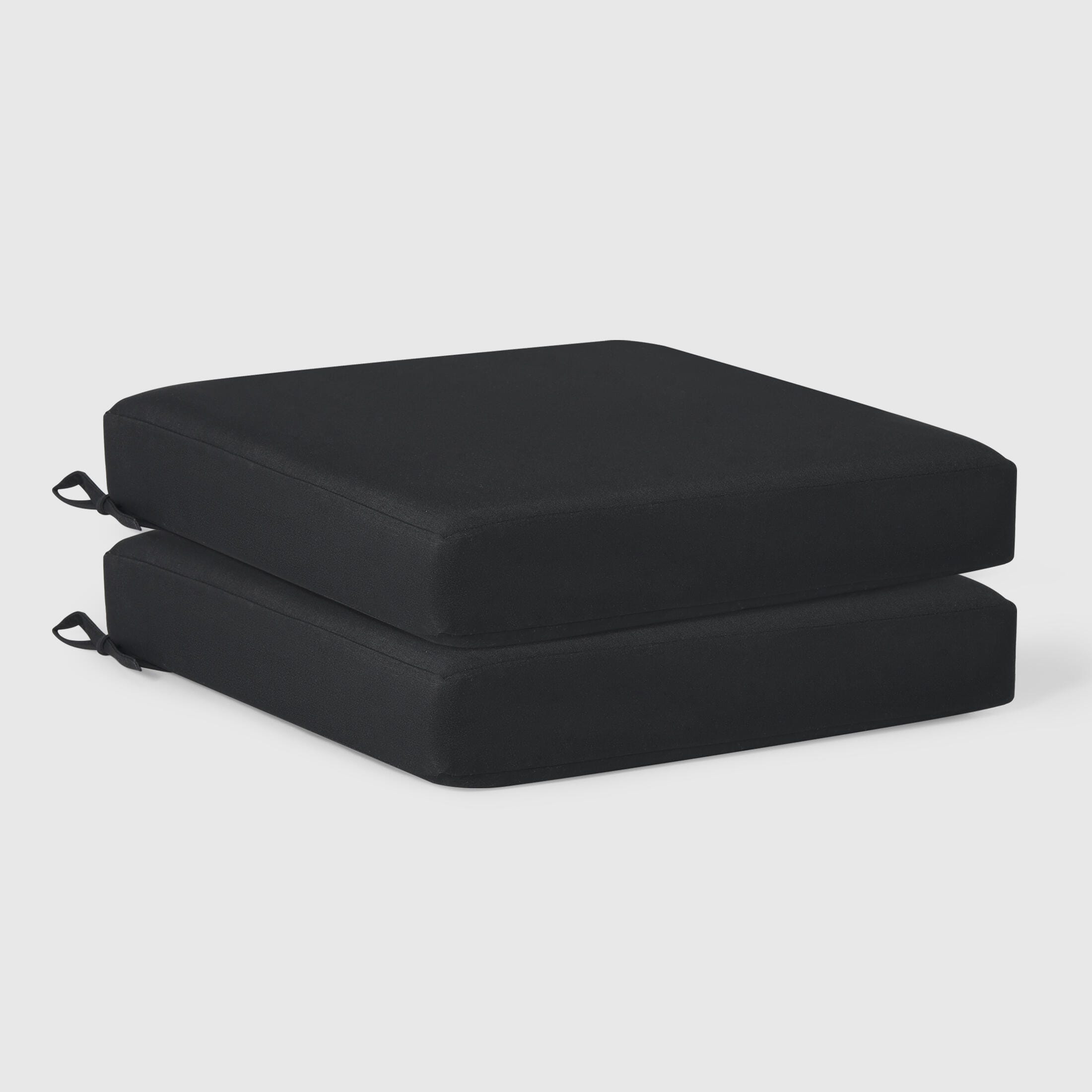 Westin Furniture Color Stay Outdoor Seat Cushion (Set of 2), Black, large