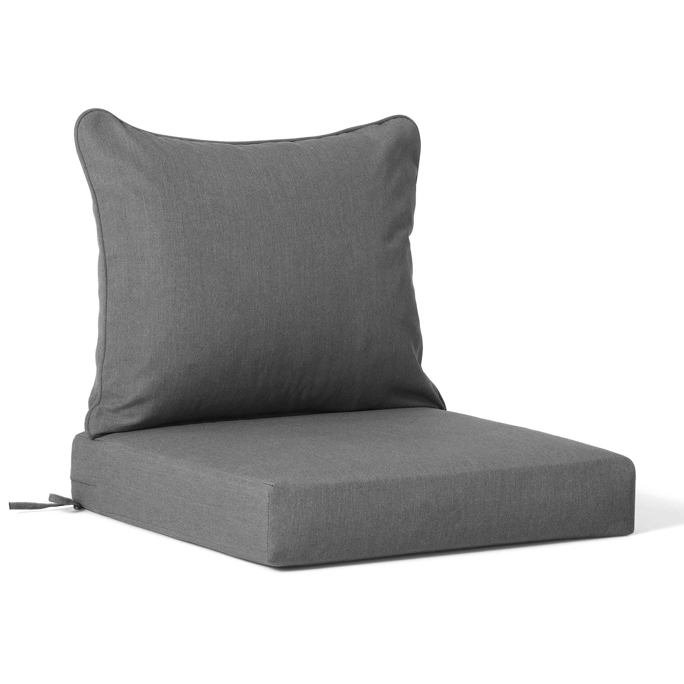 Westin Furniture Color Stay Outdoor Deep Seating Cushion Set, Gray, large