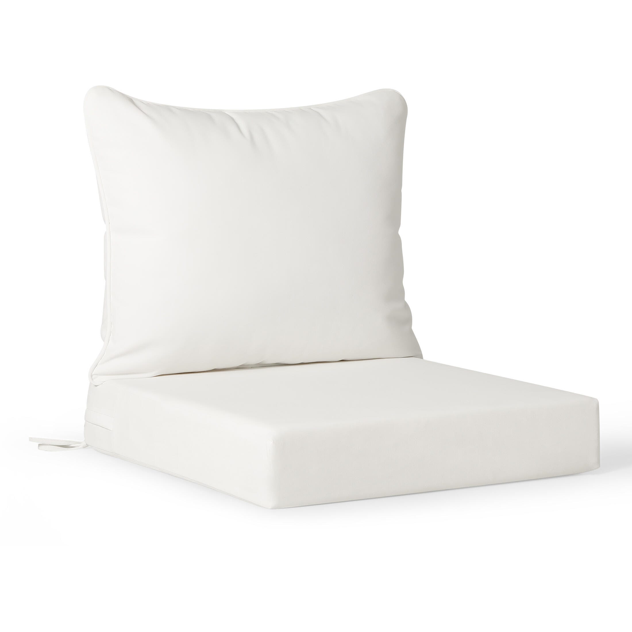 Westin Furniture Color Stay Outdoor Deep Seating Cushion Set, White, large