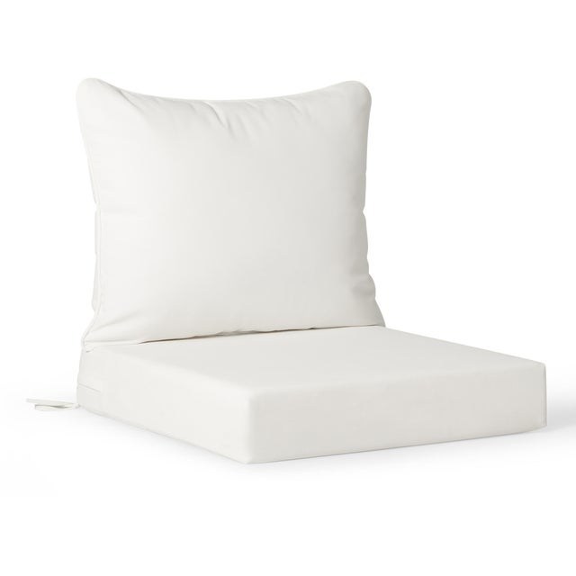 Westin Furniture Color Stay Outdoor Deep Seating Cushion Set, White