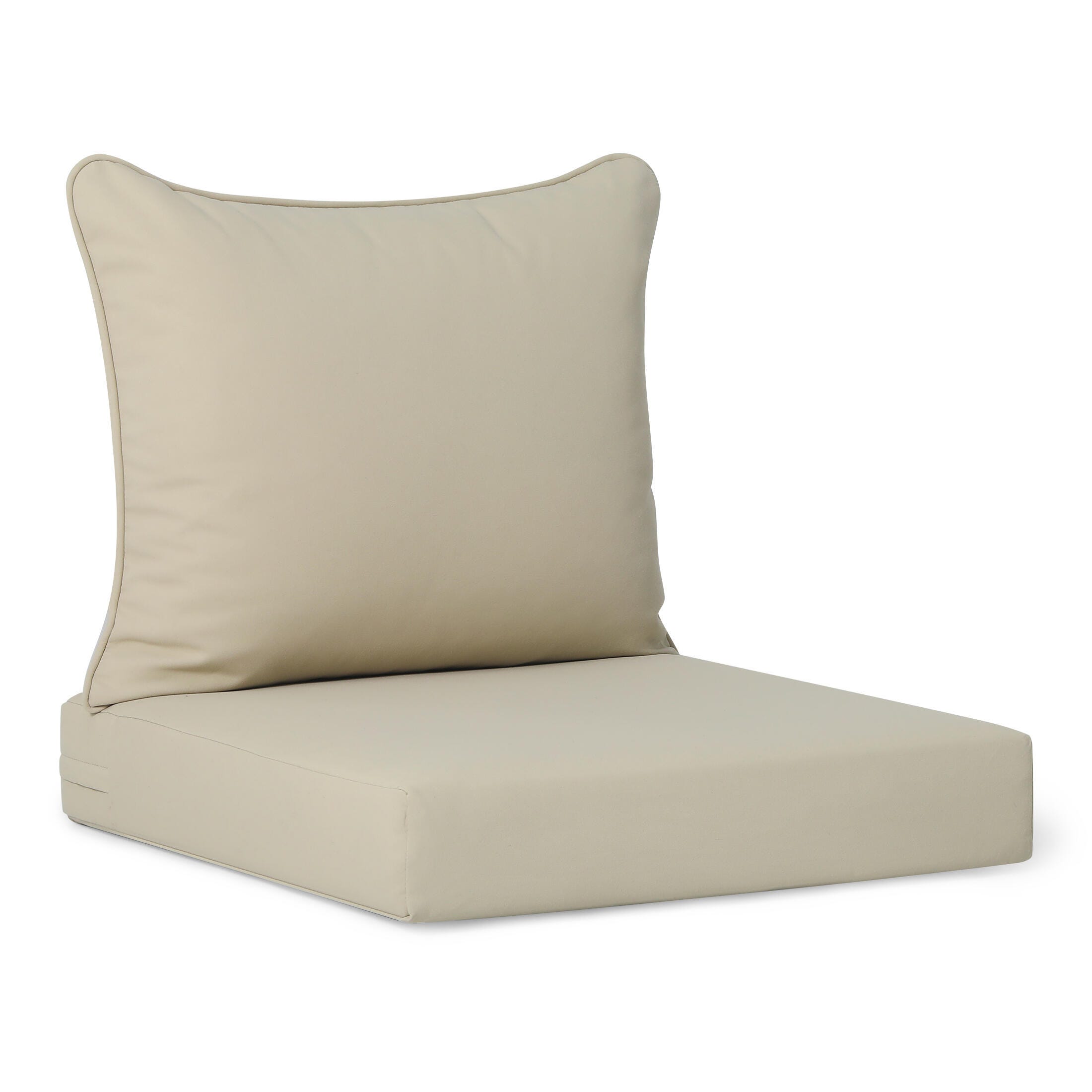 Westin Furniture Color Stay Outdoor Deep Seating Cushion Set, Beige, large