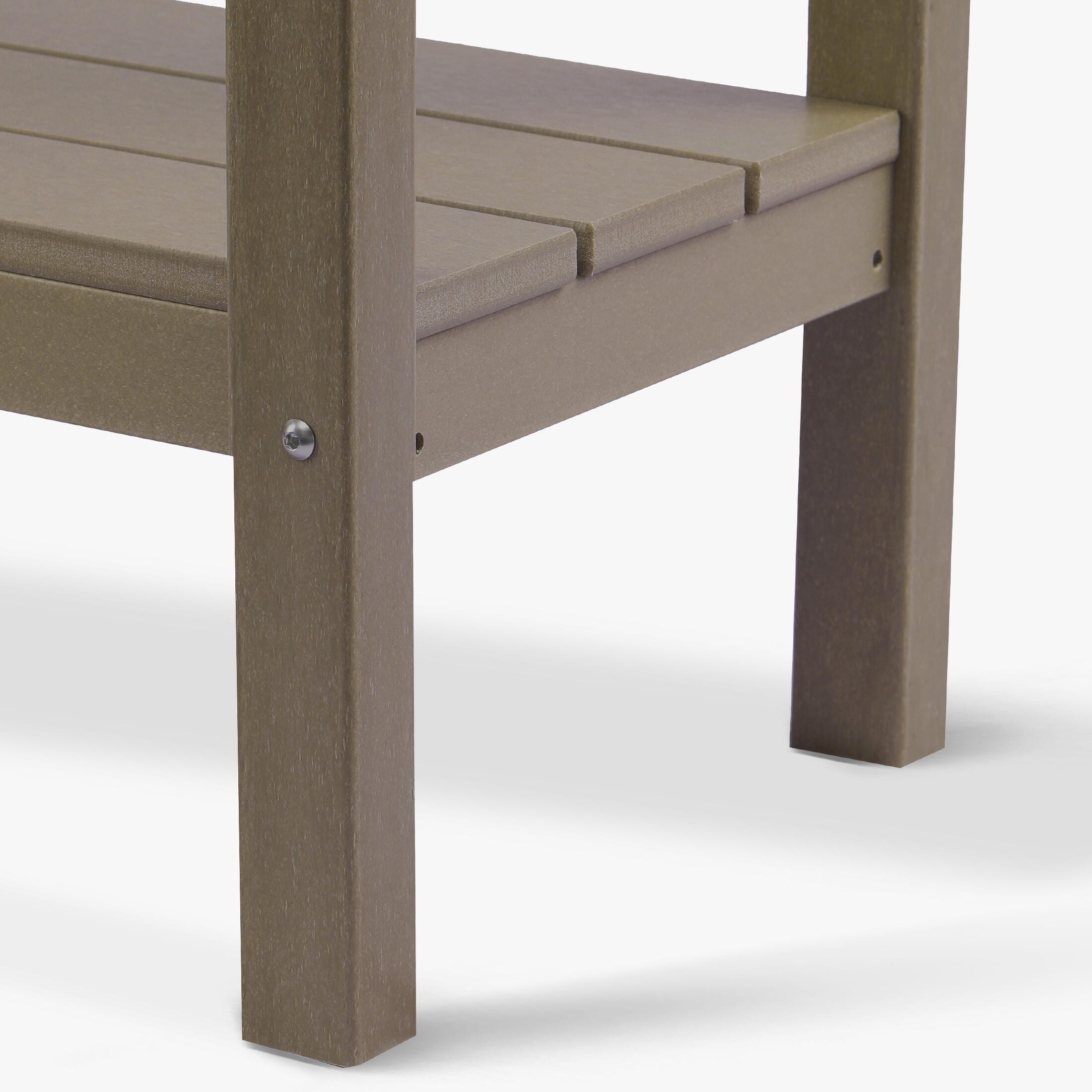 Westin Furniture Otto Outdoor Two Shelf Console Table, Weathered Wood, large