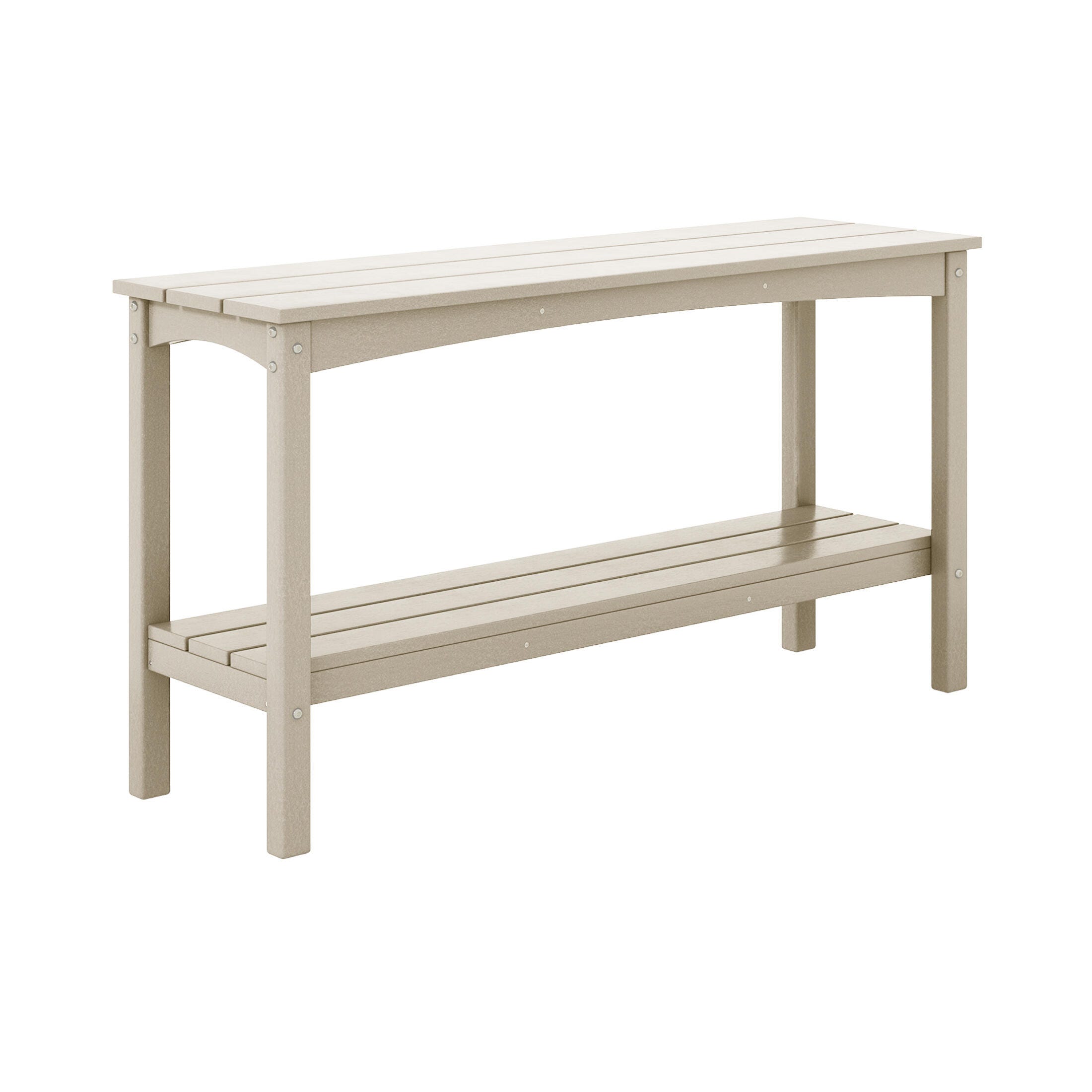 Westin Furniture Otto Outdoor Two Shelf Console Table, Sand, large