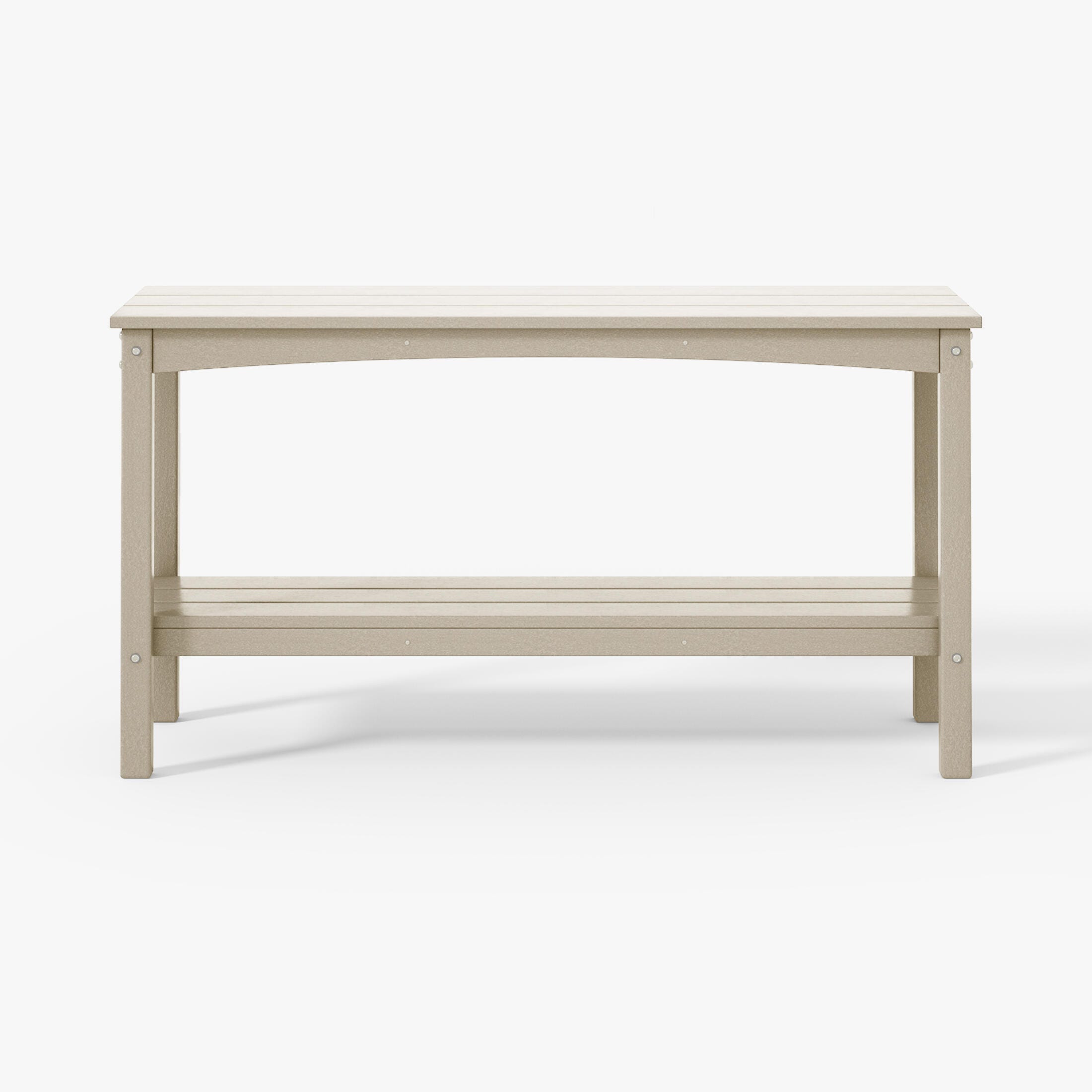 Westin Furniture Otto Outdoor Two Shelf Console Table, Sand, large