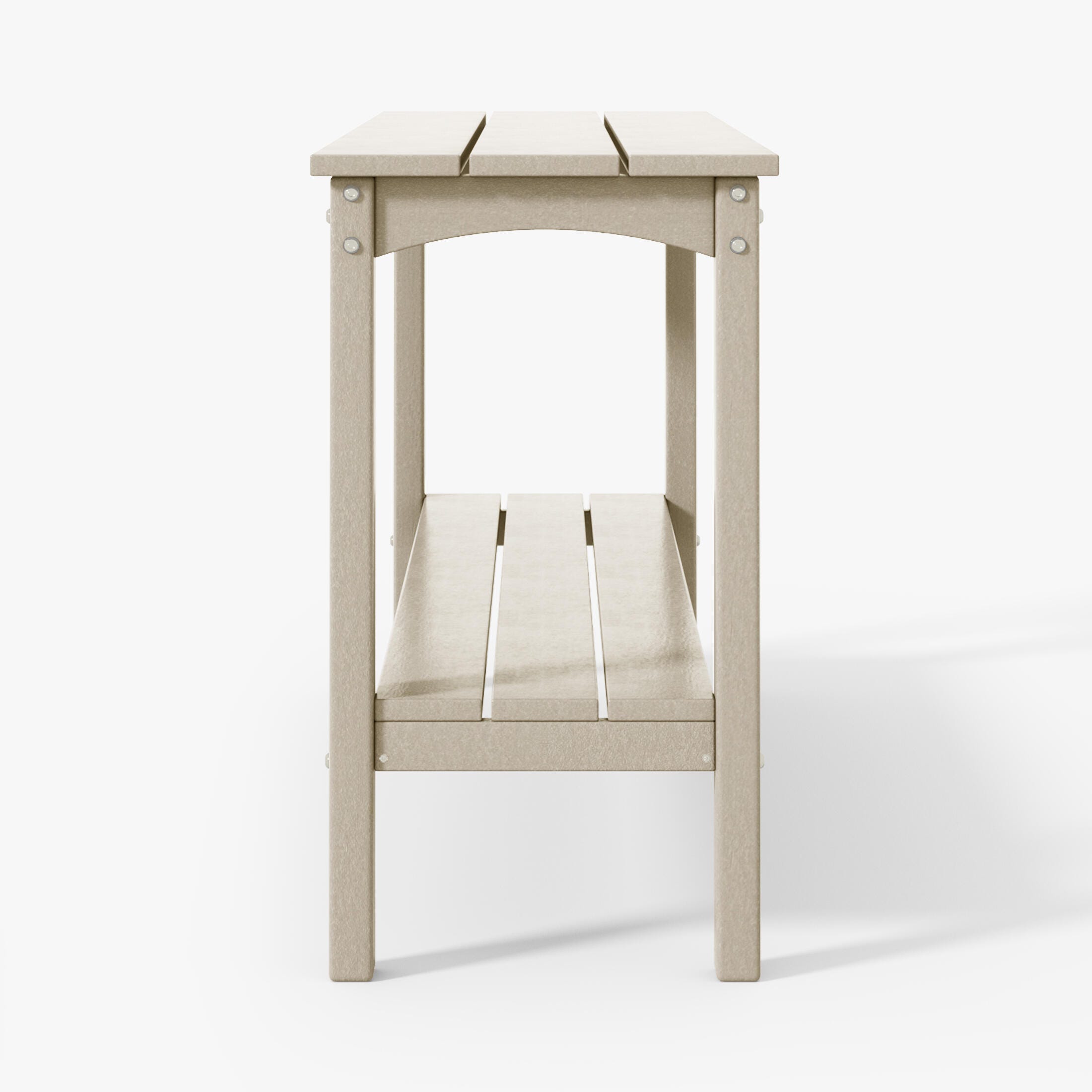 Westin Furniture Otto Outdoor Two Shelf Console Table, Sand, large