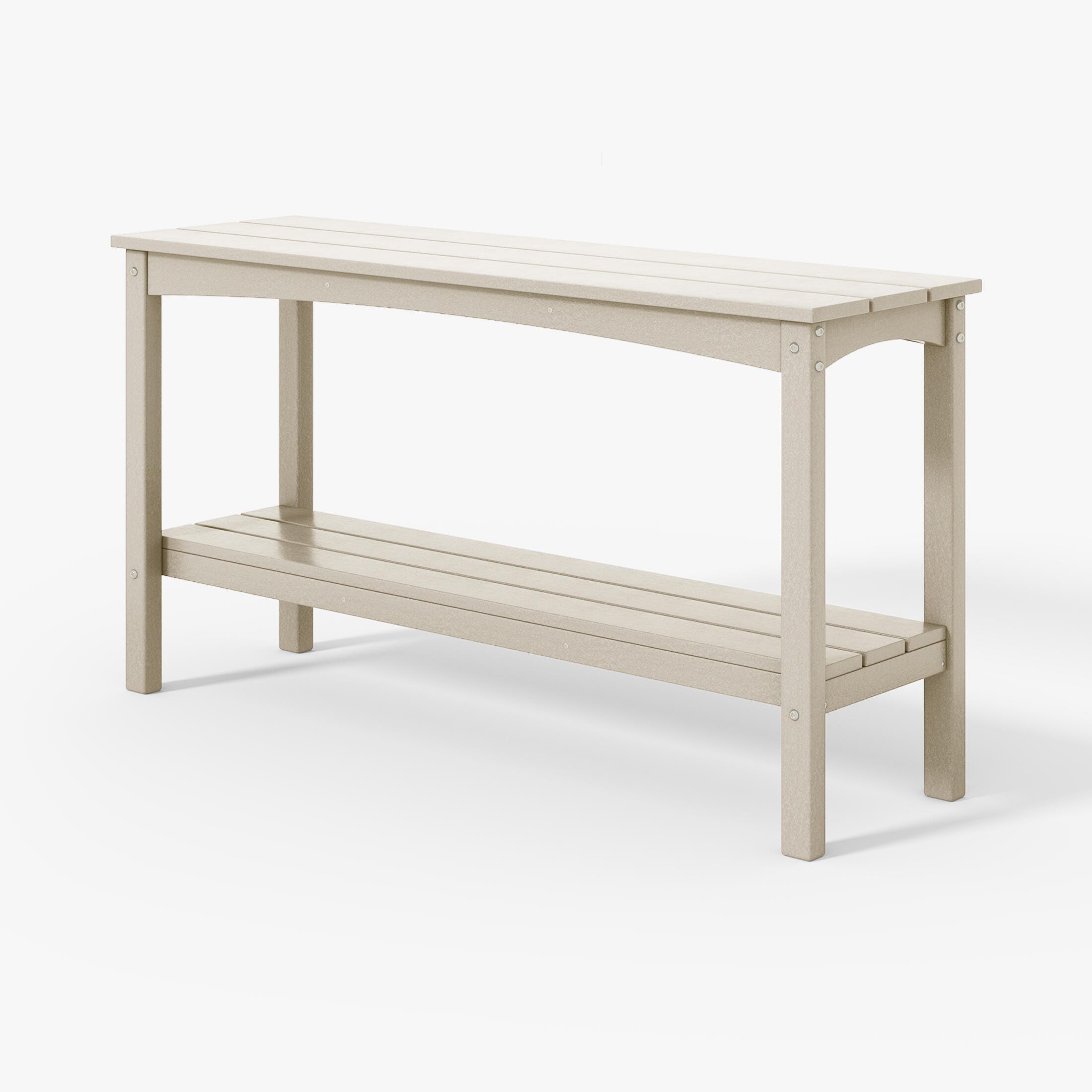 Westin Furniture Otto Outdoor Two Shelf Console Table, Sand, large