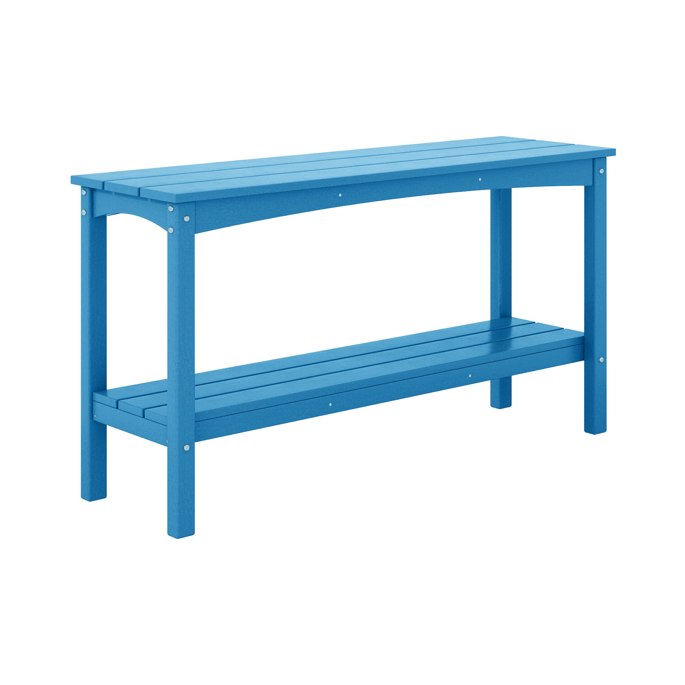 Westin Furniture Otto Outdoor Two Shelf Console Table, Pacific Blue, large