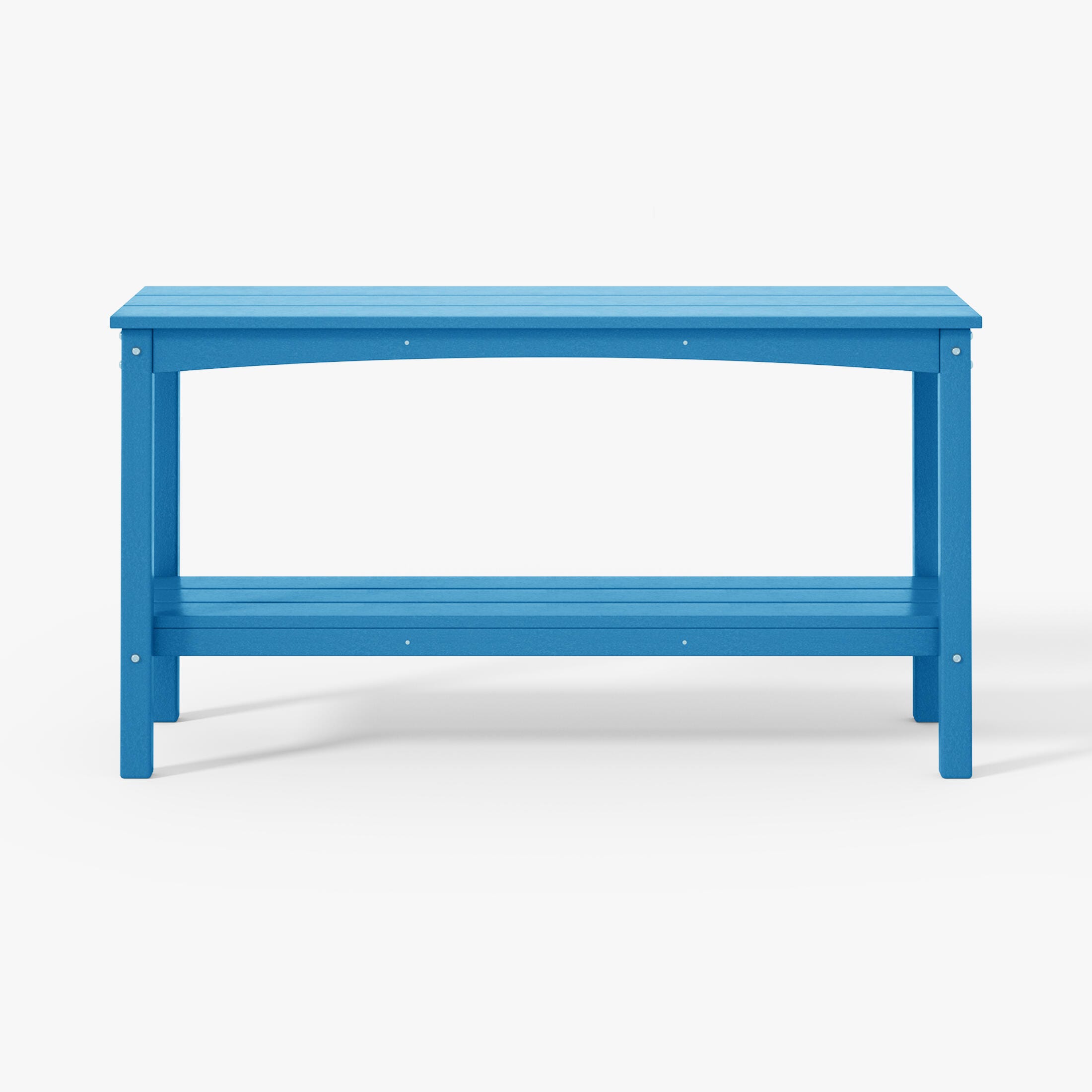 Westin Furniture Otto Outdoor Two Shelf Console Table, Pacific Blue, large