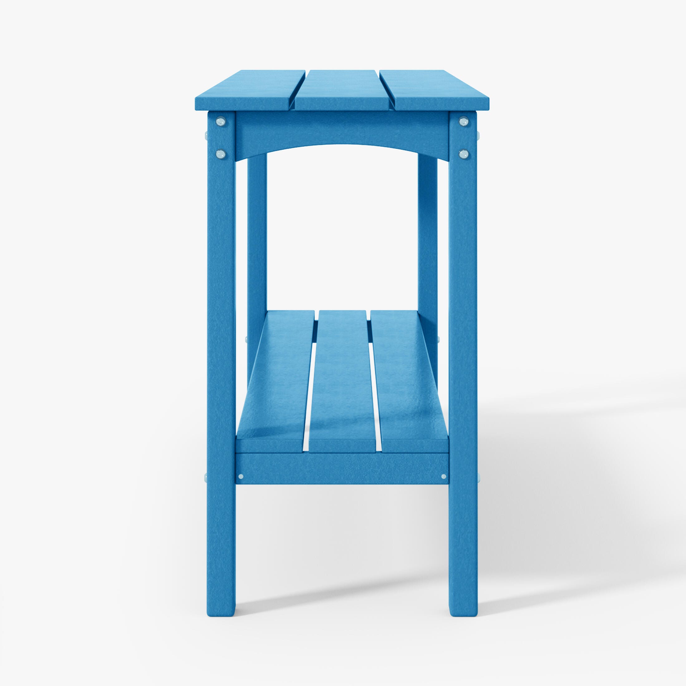 Westin Furniture Otto Outdoor Two Shelf Console Table, Pacific Blue, large