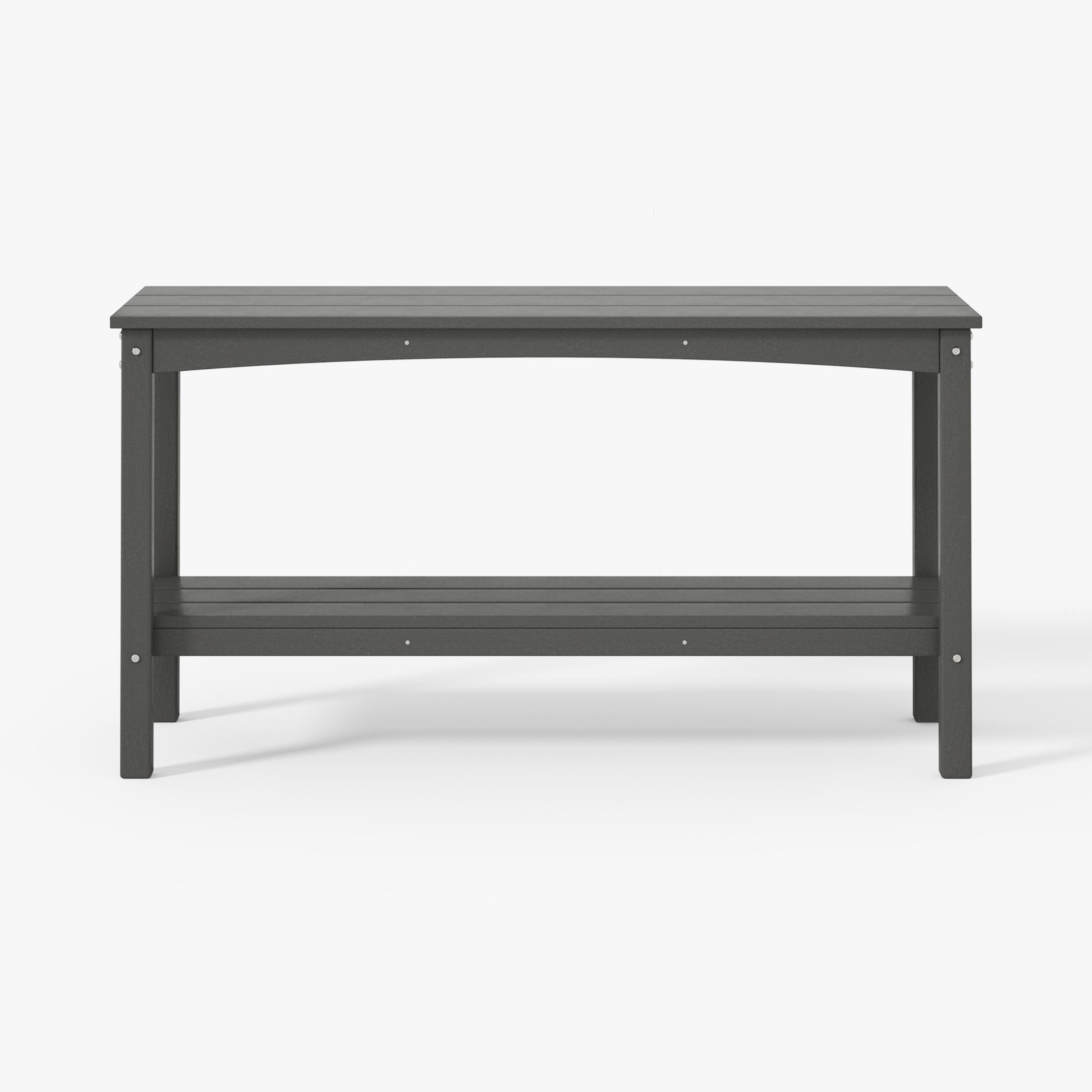 Westin Furniture Otto Outdoor Two Shelf Console Table, Gray, large