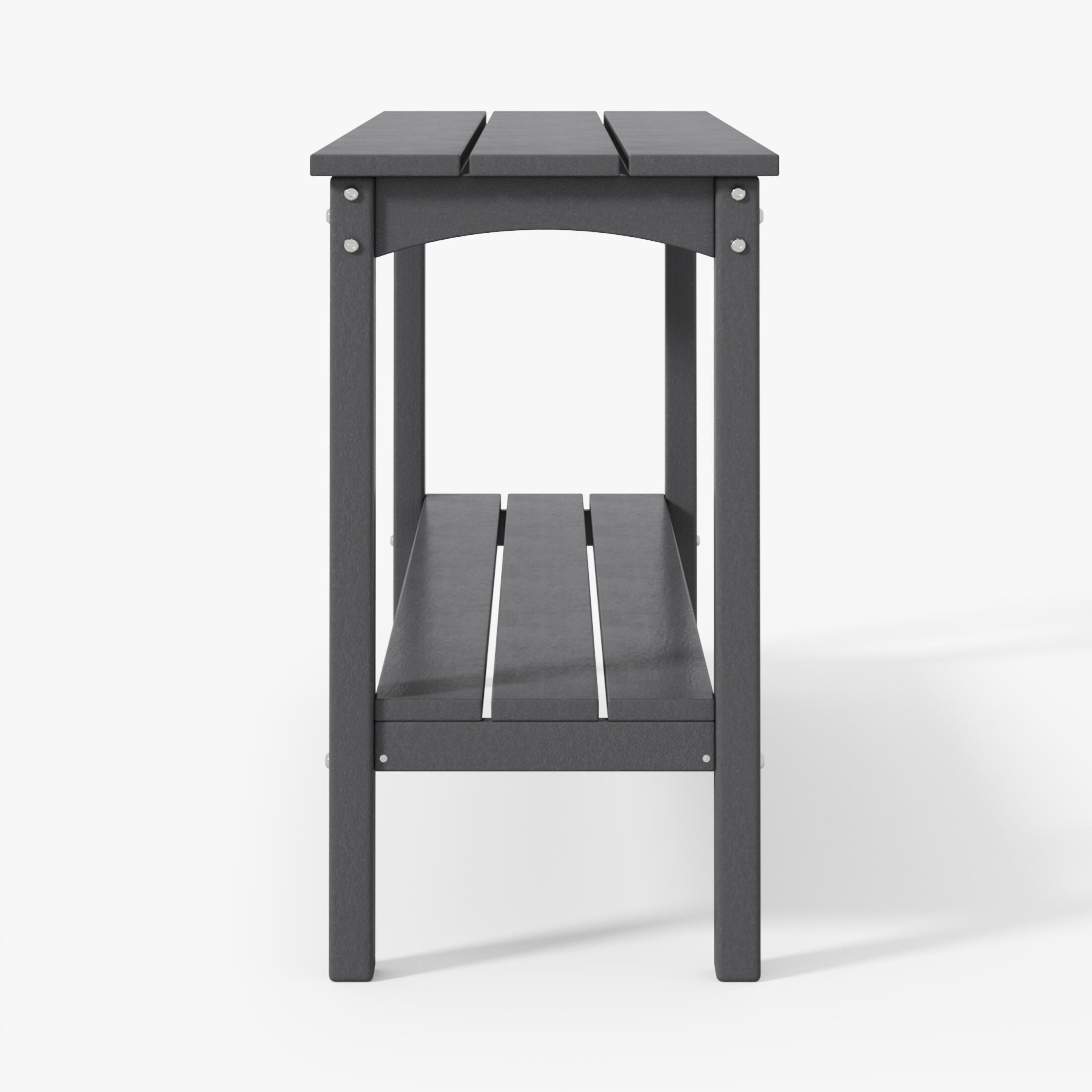 Westin Furniture Otto Outdoor Two Shelf Console Table, Gray, large